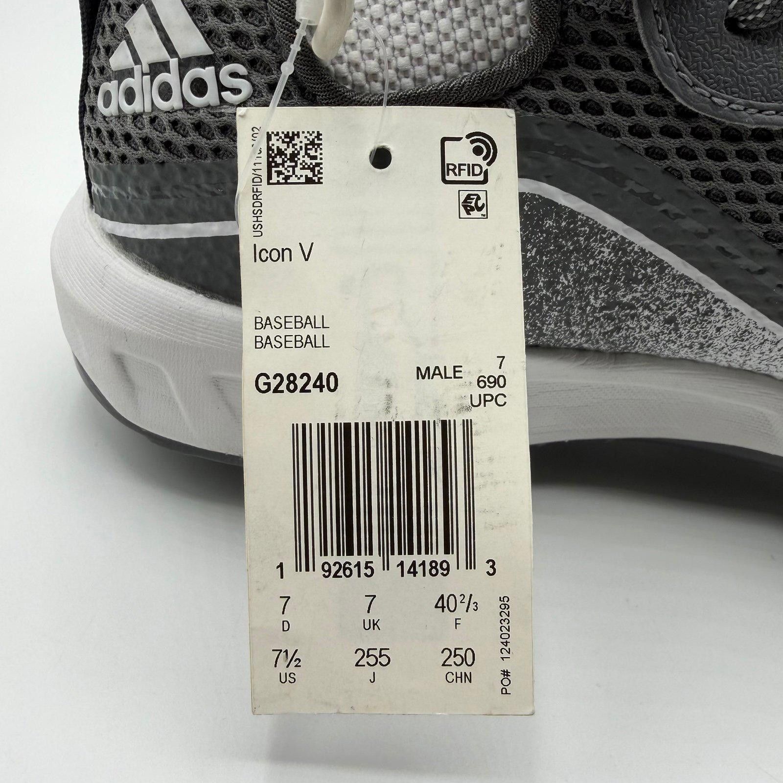 Adidas Adidas Icon V Boost Metal Baseball Cleats Gray White Sz 7.5 Size ONE SIZE - 6 Thumbnail