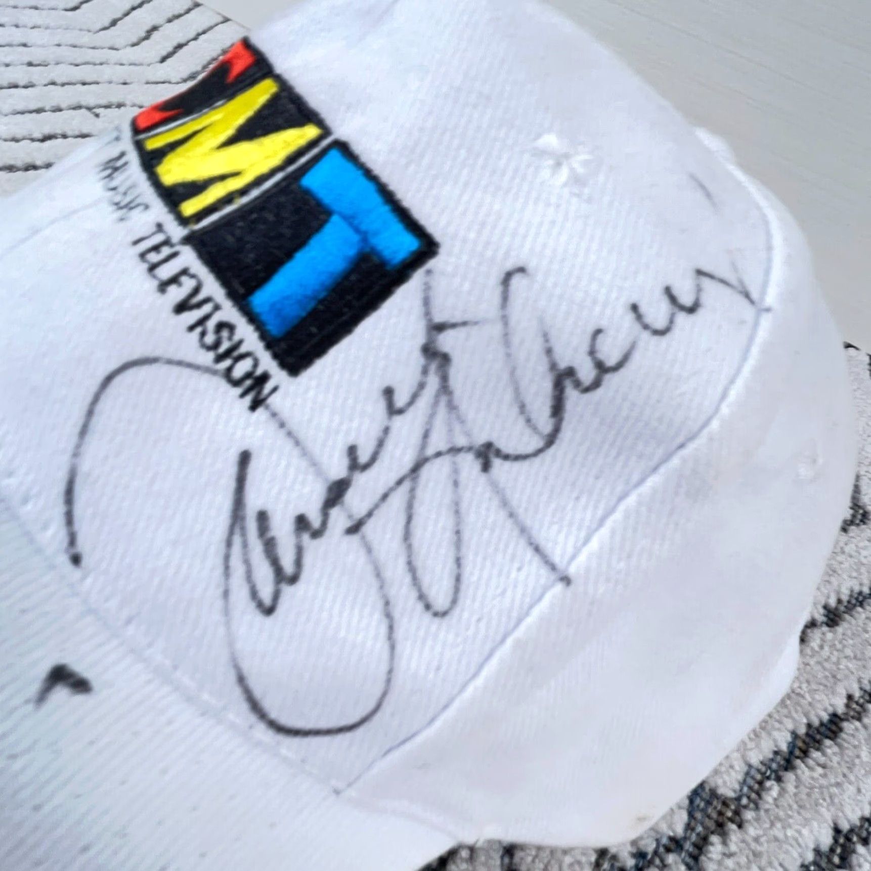 Vintage VINTAGE KC Collections White Snapback Hat Adult Adjustable 90s Country Music Autographed Untested Size ONE SIZE - 5 Thumbnail