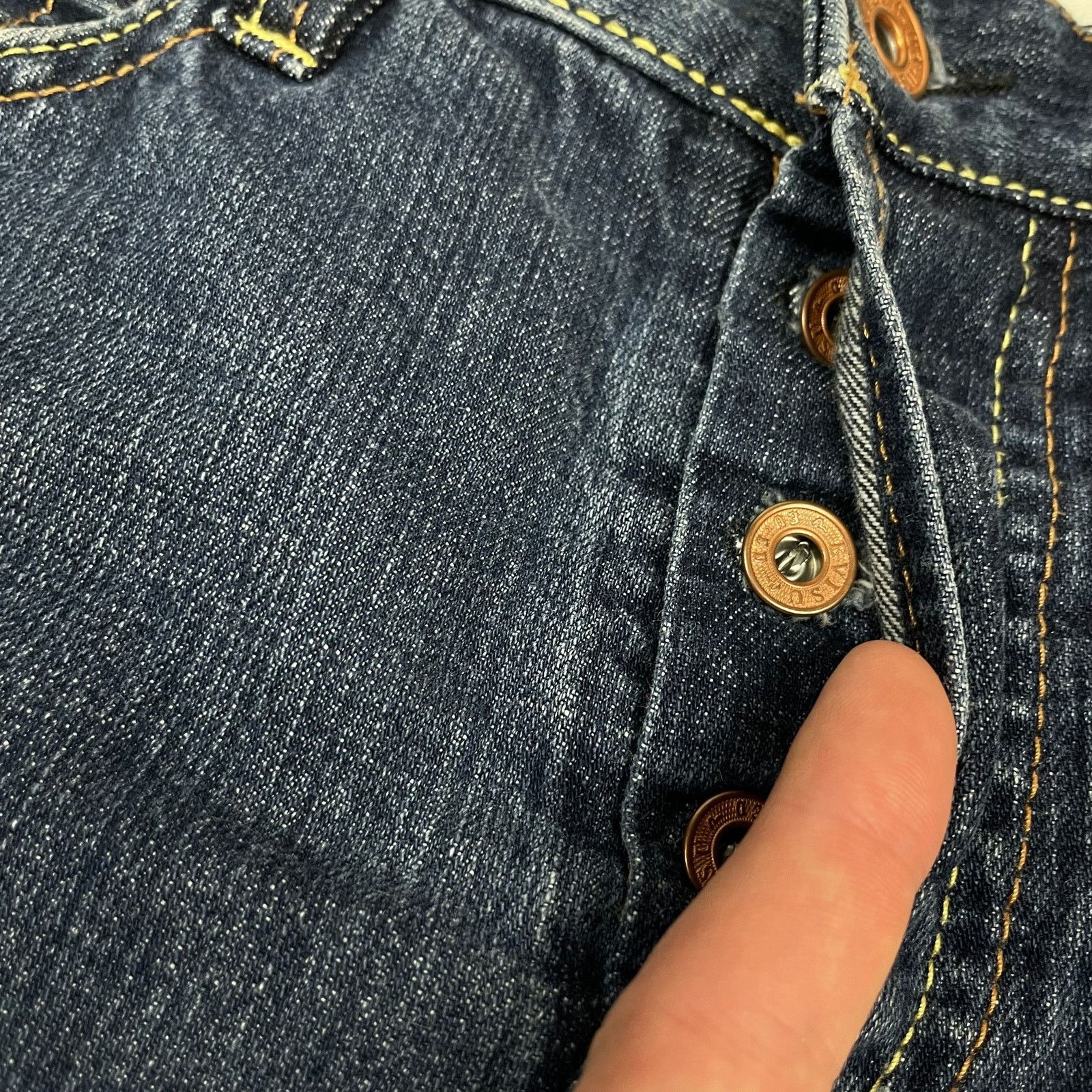 Evisu Evisu Women's Blue Cotton Denim Low Rise Boyfriend Short 31 Size 31" - 5 Thumbnail