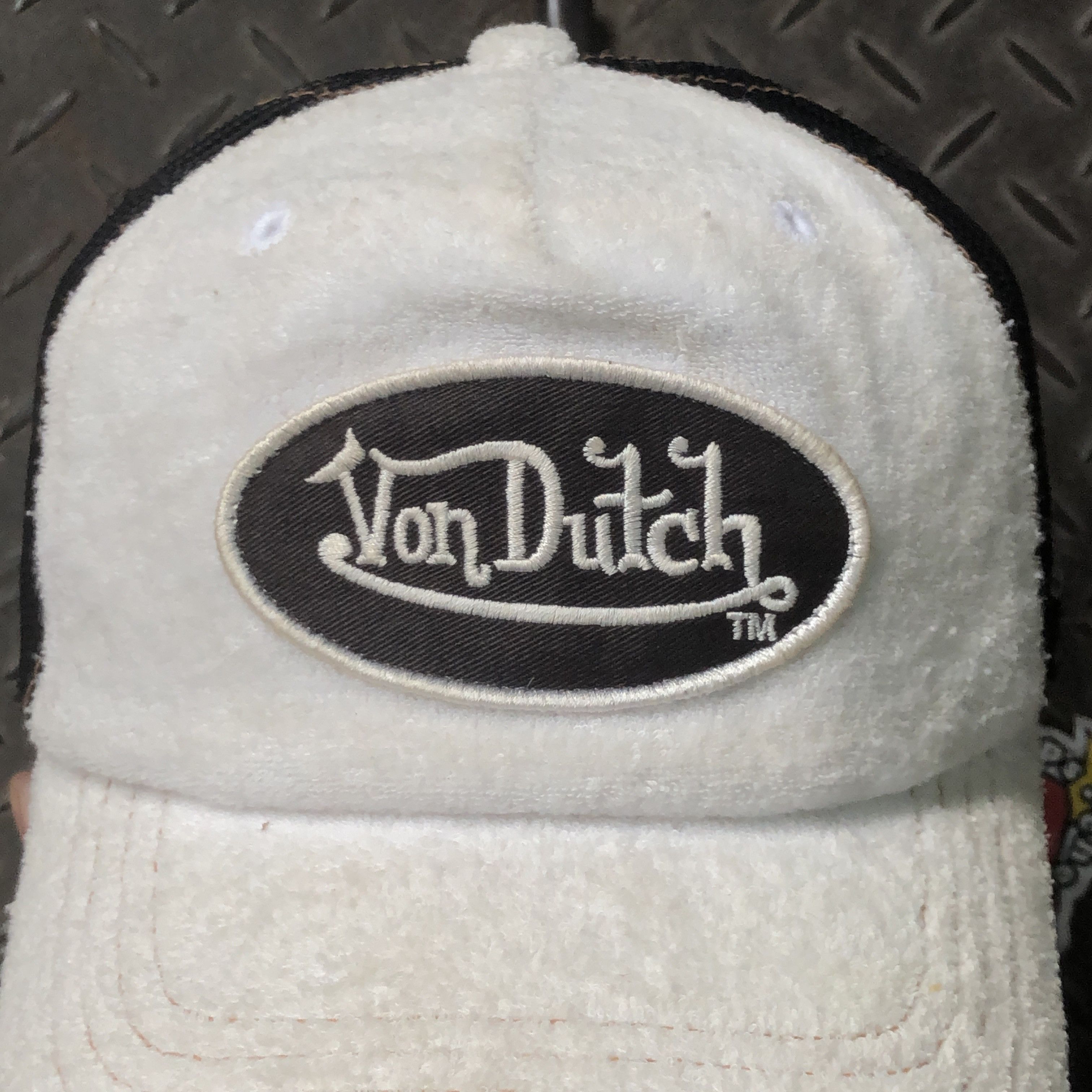 Von Dutch 🔥 RARE 🔥 Von Dutch White Towel Trucker Hat Size ONE SIZE - 4 Thumbnail