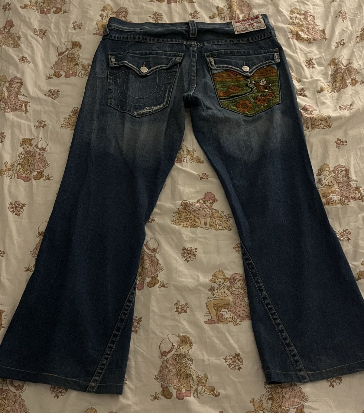 True Religion Vintage „Joey“ Flared Denim Size US 34 / EU 50 - 2 Thumbnail