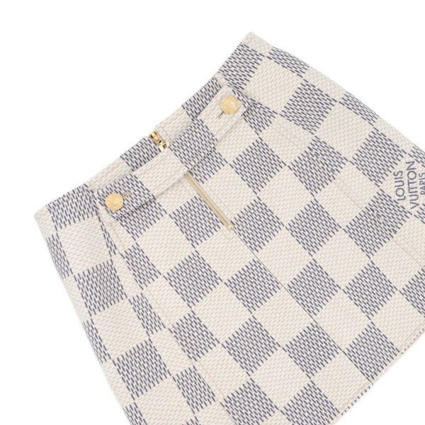 Louis Vuitton LOUIS VUITTON Damier Azur Skirt (L) Authentic Made in Ital Size 28" / US 6 / IT 42 - 3 Thumbnail