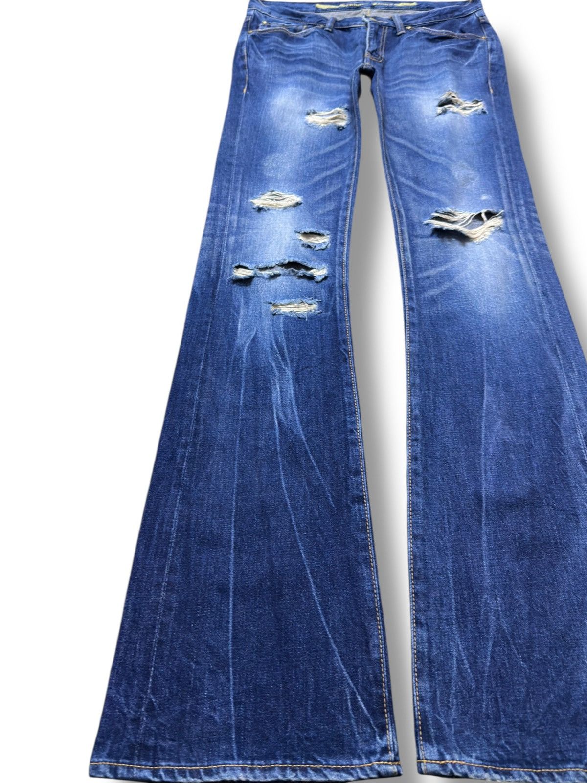 Kapital Vintage Gennaro Flare Ripped Grunge Distressed Denim Size US 32 / EU 48 - 3 Thumbnail