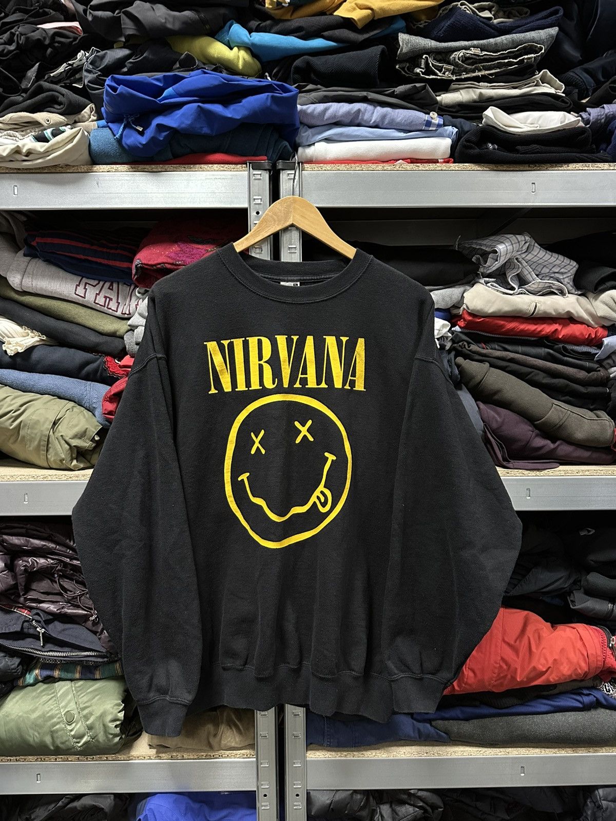 Nirvana Vintage Nirvana Sweatshirt Band Big Logo Pullover Boxy Fit Size US XL / EU 56 / 4 - 1 Thumbnail