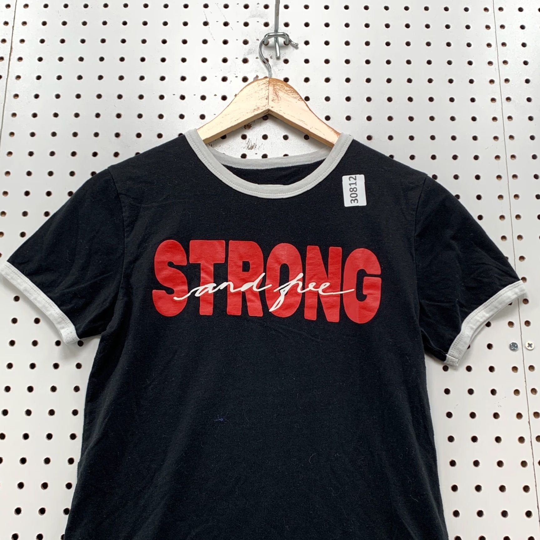 Vintage HUdson Bay Strong And Free Shirt Womens Small Black Ringer Canada 16.5X24.5 Size S / US 4 / IT 40 - 2 Thumbnail