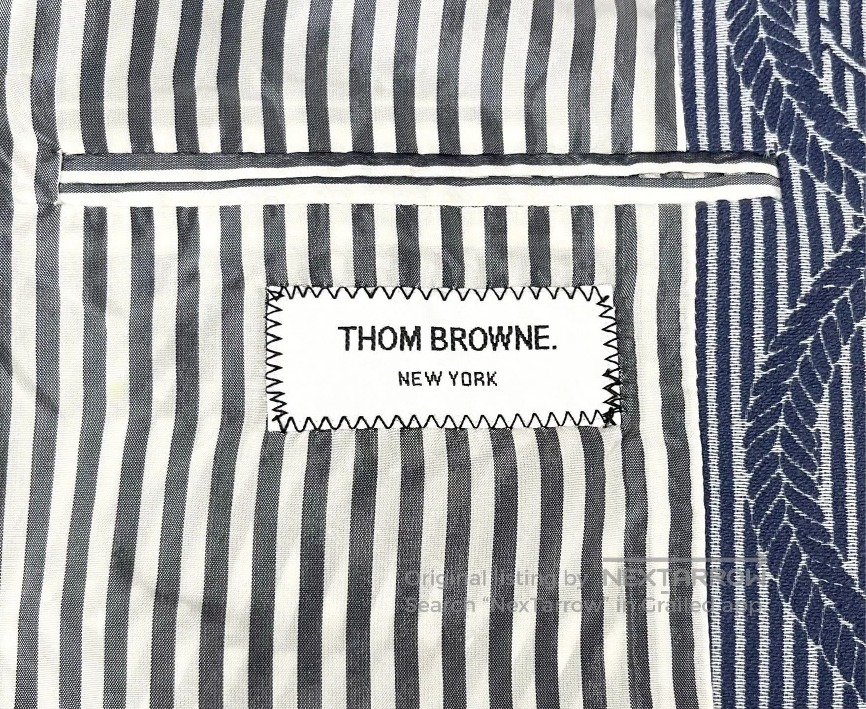 Thom Browne Thom Browne Anchor Ribbed Leather Patch Baseball Jacket. Size US S / EU 44-46 / 1 - 5 Thumbnail