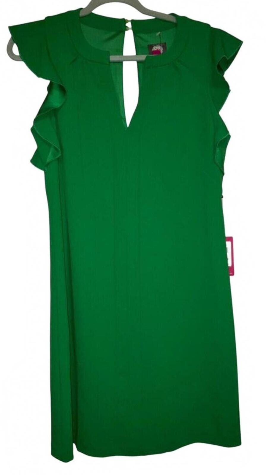Vince Camuto Vince Camuto Green Ruffle Midi Dress Womens 10 Wedding Guest Size L / US 10 / IT 46 - 1 Thumbnail
