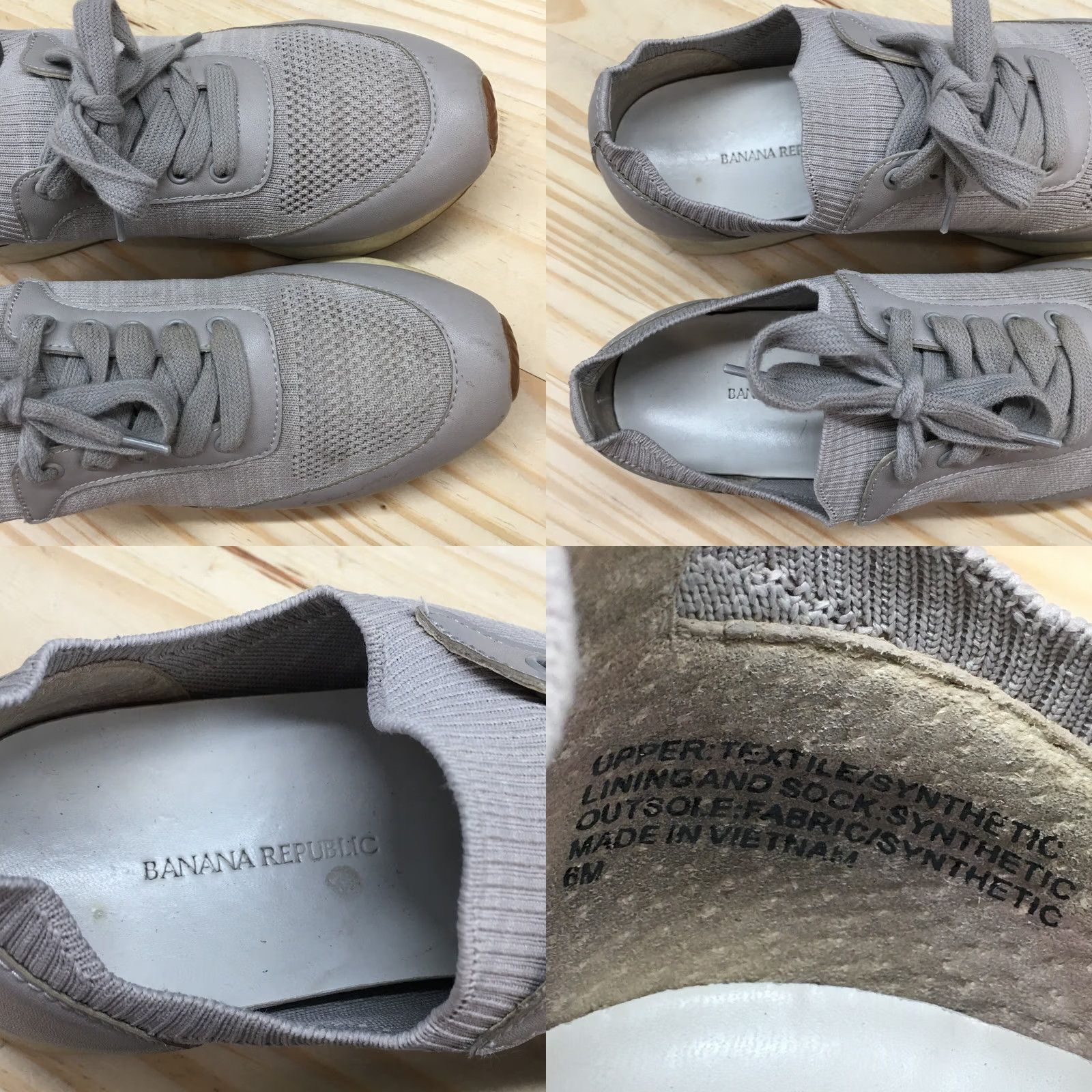 Banana Republic Banana Republic Shoes Womens 6 M Sporty Low Top Knitted Sneakers Gray Fabric Sneakers Gray Women Size M / US 6-8 / IT 42-44 - 10 Thumbnail