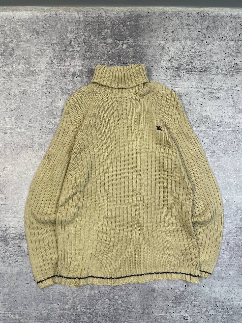 Burberry Vintage Burberry Logo Turtleneck Knit Sweater Y2K Size US L / EU 52-54 / 3 - 1 Thumbnail