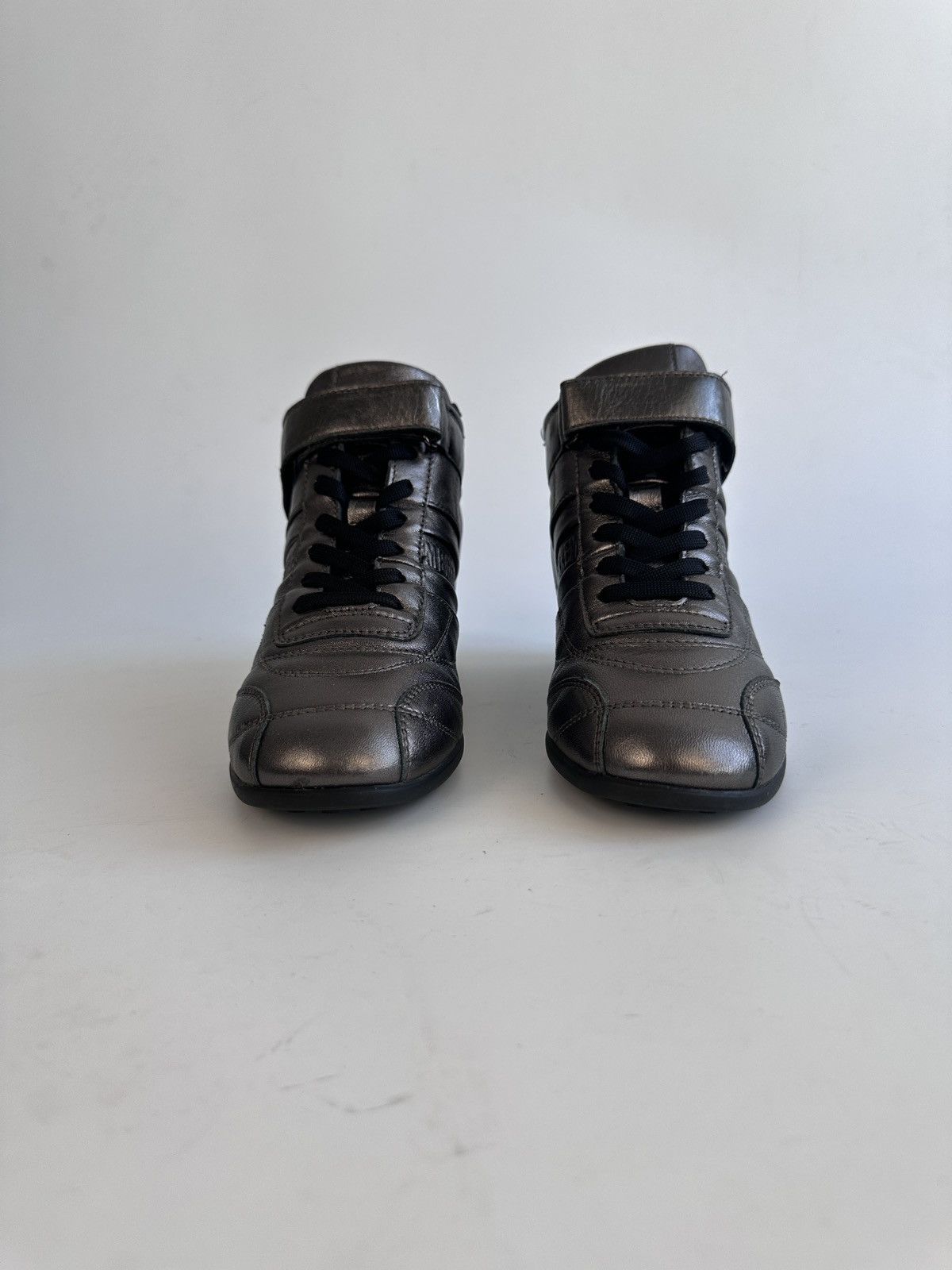 Dirk Bikkembergs Bikkembergs Gunmetal Metallic Wedge Sneakers Size EU 36 Size US 6 / IT 36 - 3 Thumbnail