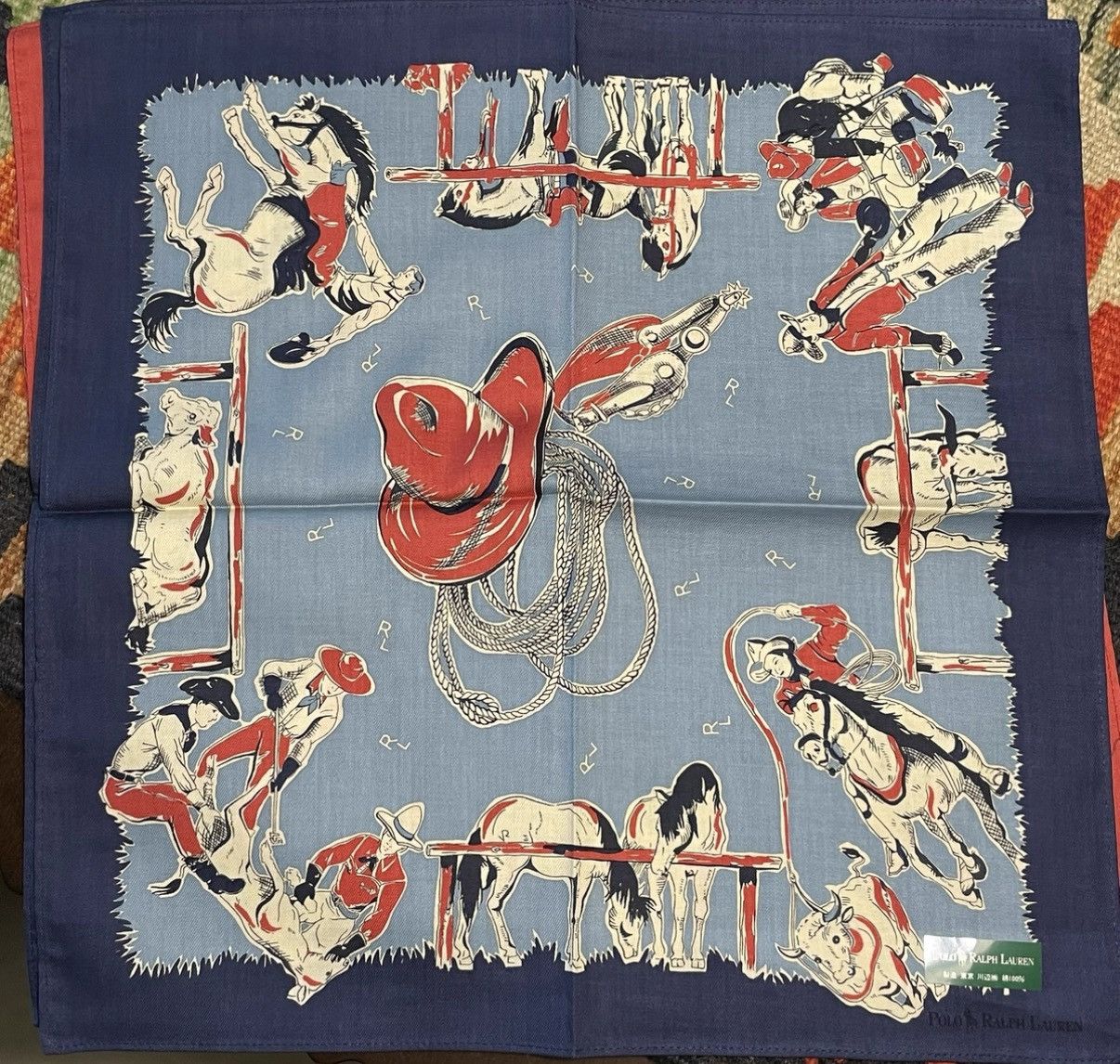 Polo Ralph Lauren Ralph Lauren Polo Small Square Scarf K22 Size ONE SIZE - 2 Thumbnail