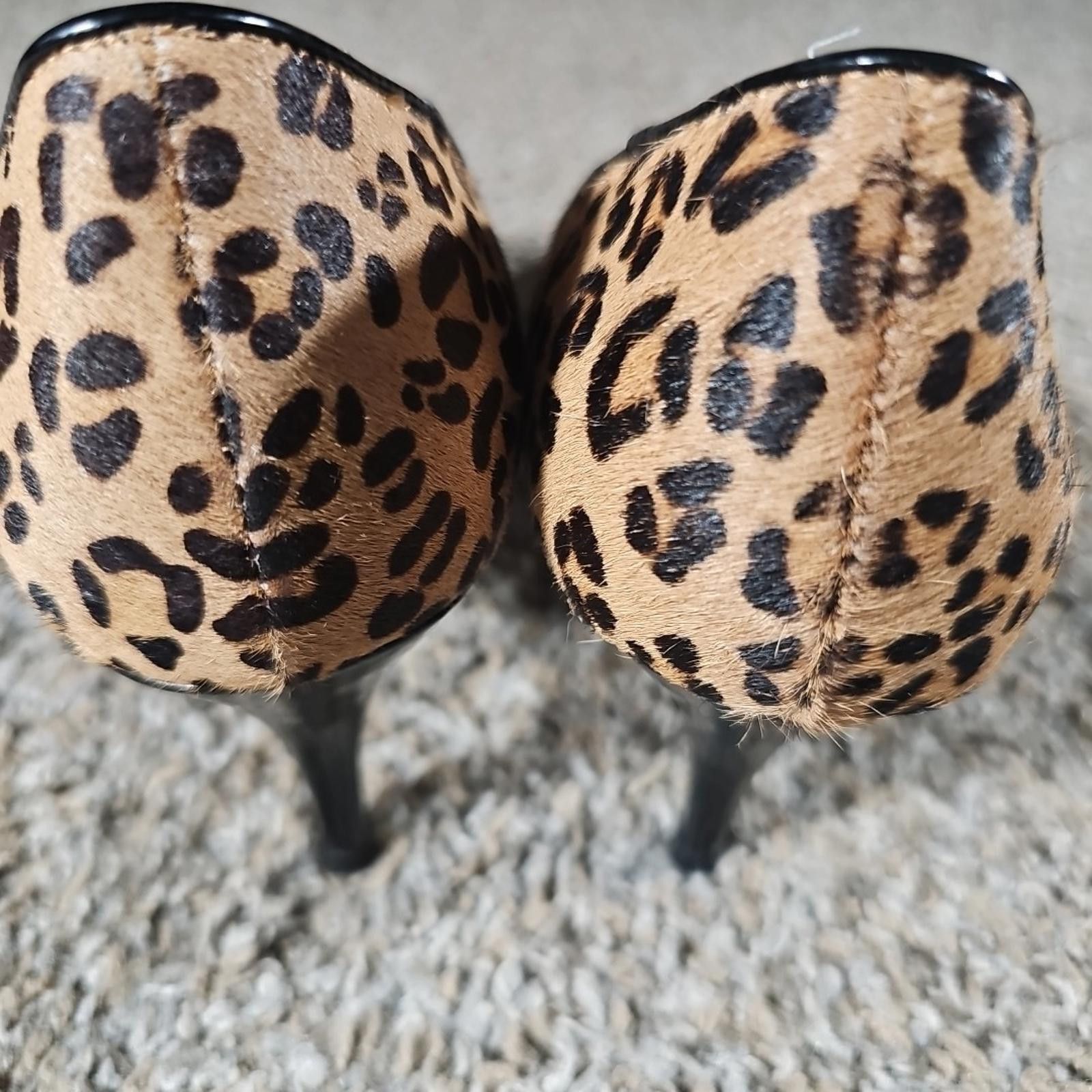 Other Ellen Tracy Vanna 8M Leopard Print Heels Real Cow Hair Size US 8 / IT 38 - 5 Thumbnail