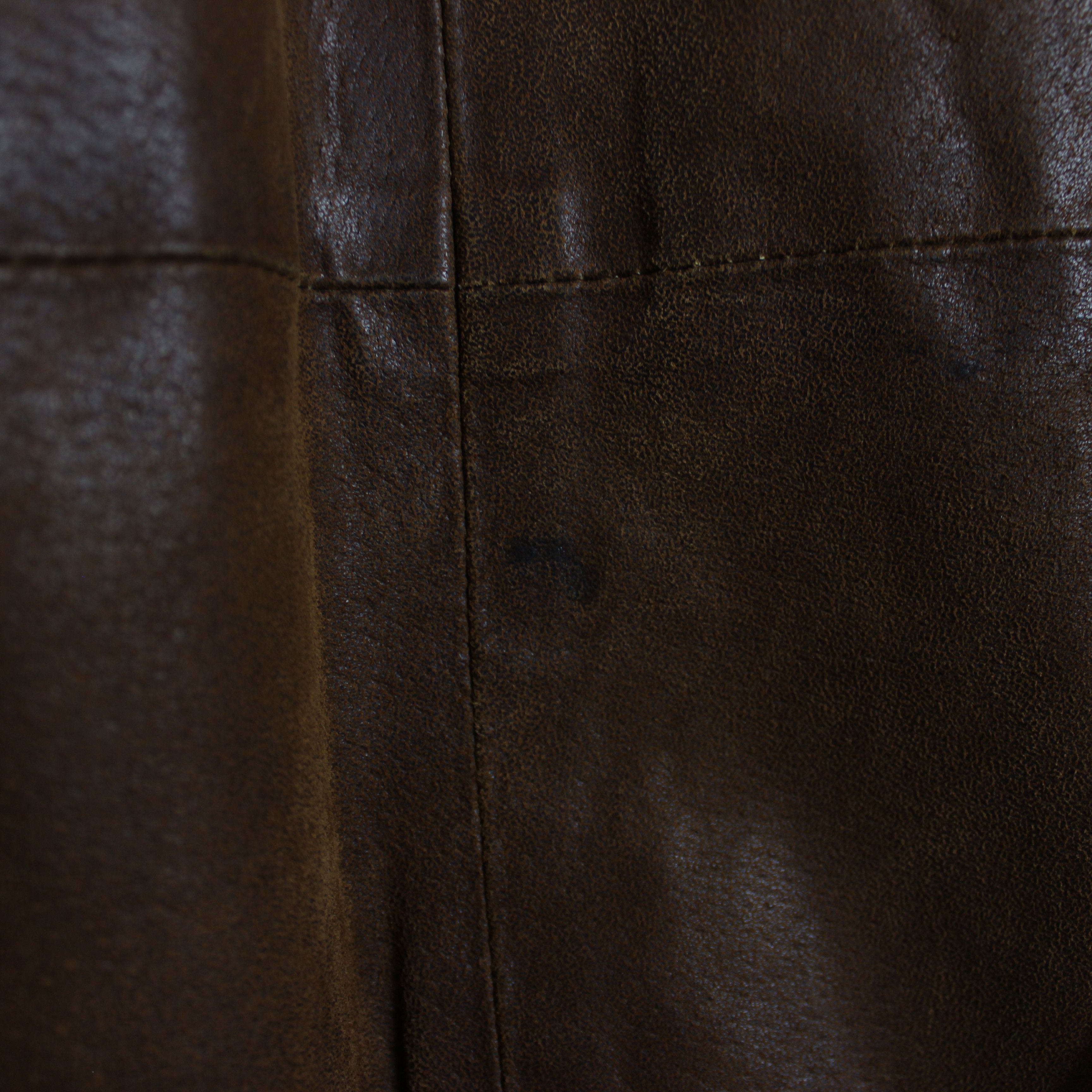 Leather Army leather jacket pilot rare F 21 heavy L XL brown Size US L / EU 52-54 / 3 - 5 Thumbnail