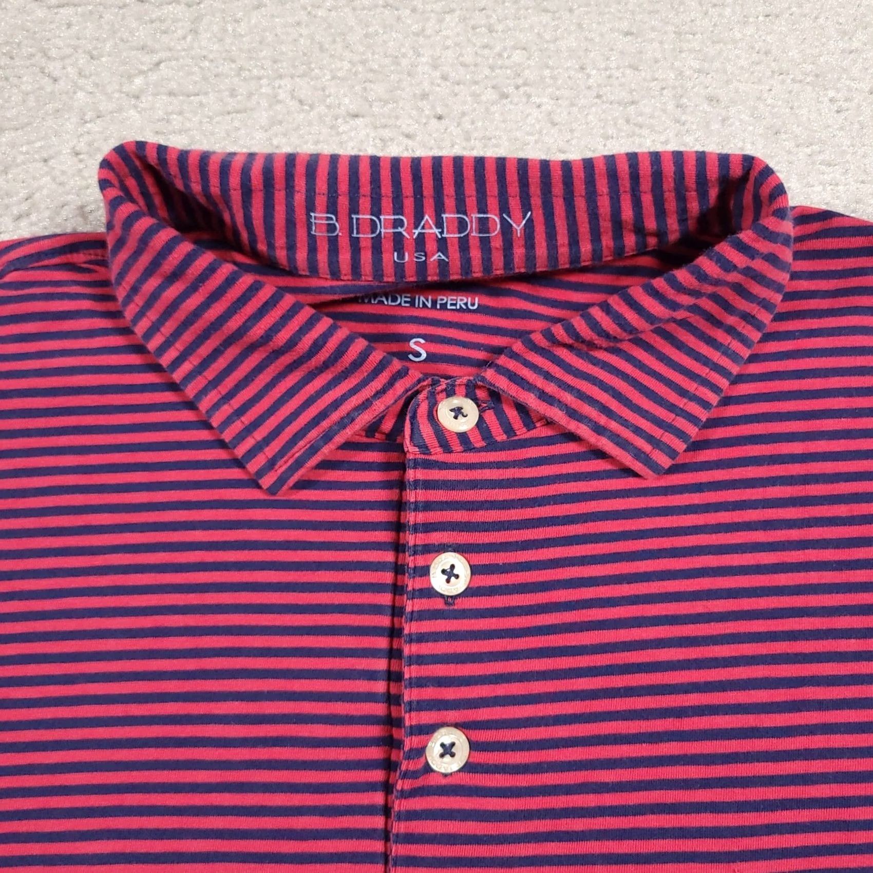 Vintage B Draddy Sport Country Club Golf Short Sleeve Polo Shirt Mens Small Pink Navy Shirt Polo Size US S / EU 44-46 / 1 - 5 Thumbnail