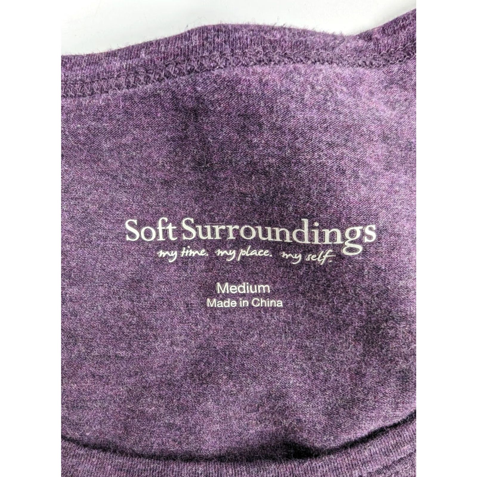 Soft Surroundings **Purple Soft Surroundings Women's Medium Tunic Top Satin 3/4 Sleeve** User: **Purple Soft Surroundings Women's Medium Tunic Top Satin 3/4 Sleeve** Size M / US 6-8 / IT 42-44 - 7 Thumbnail