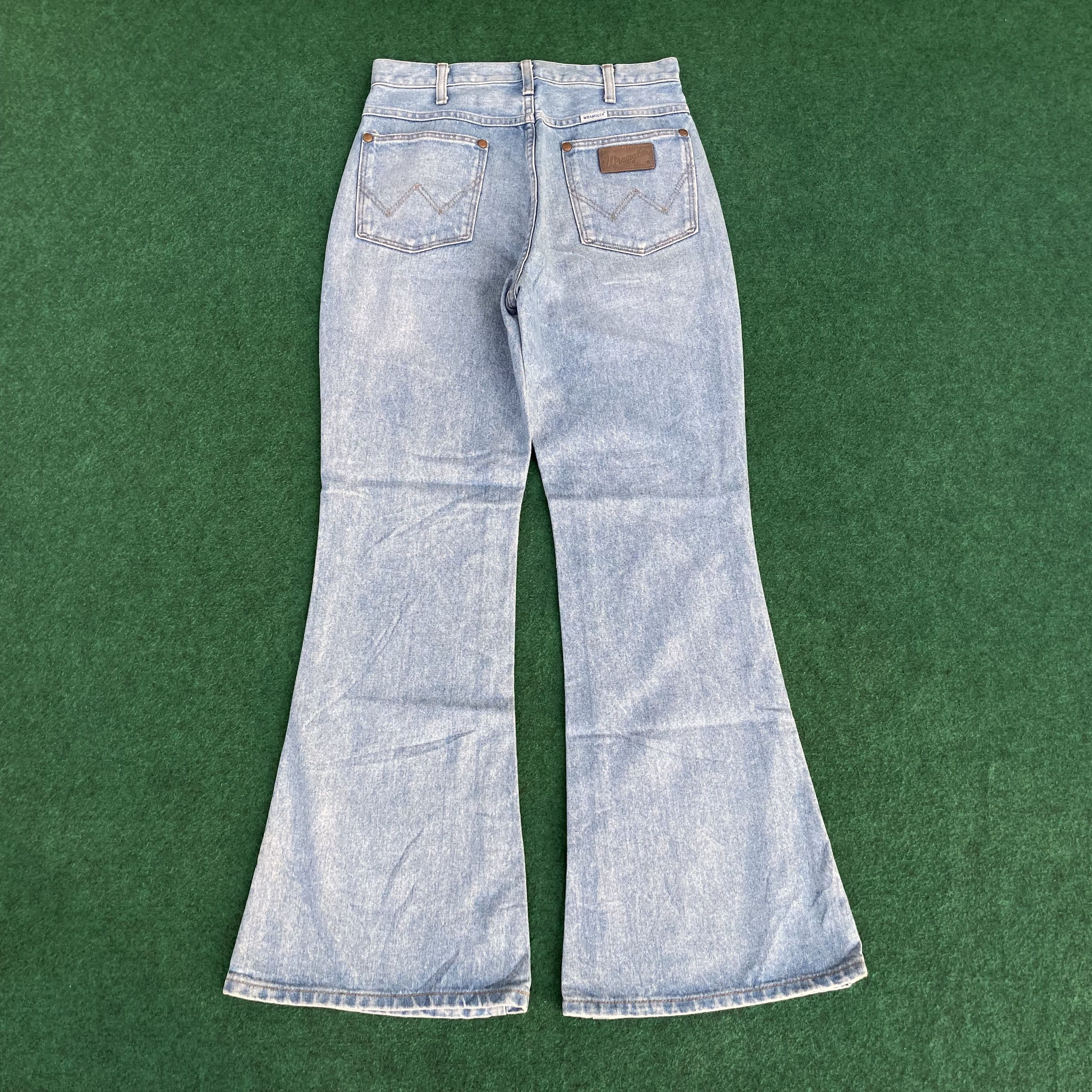 Vintage × Wrangler Vtg Wrangler Blue Denim Wide Flare Women Bootcut Jeans Size 28" / US 6 / IT 42 - 10 Thumbnail