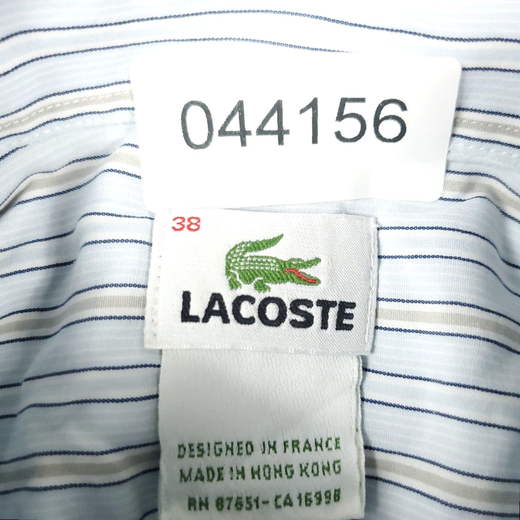 Lacoste VINTAGE Lacoste Shirt Men Size 38 Long Sleeve Blue Striped Button Up Casual Spring Fall Men Size US M / EU 48-50 / 2 - 7 Thumbnail