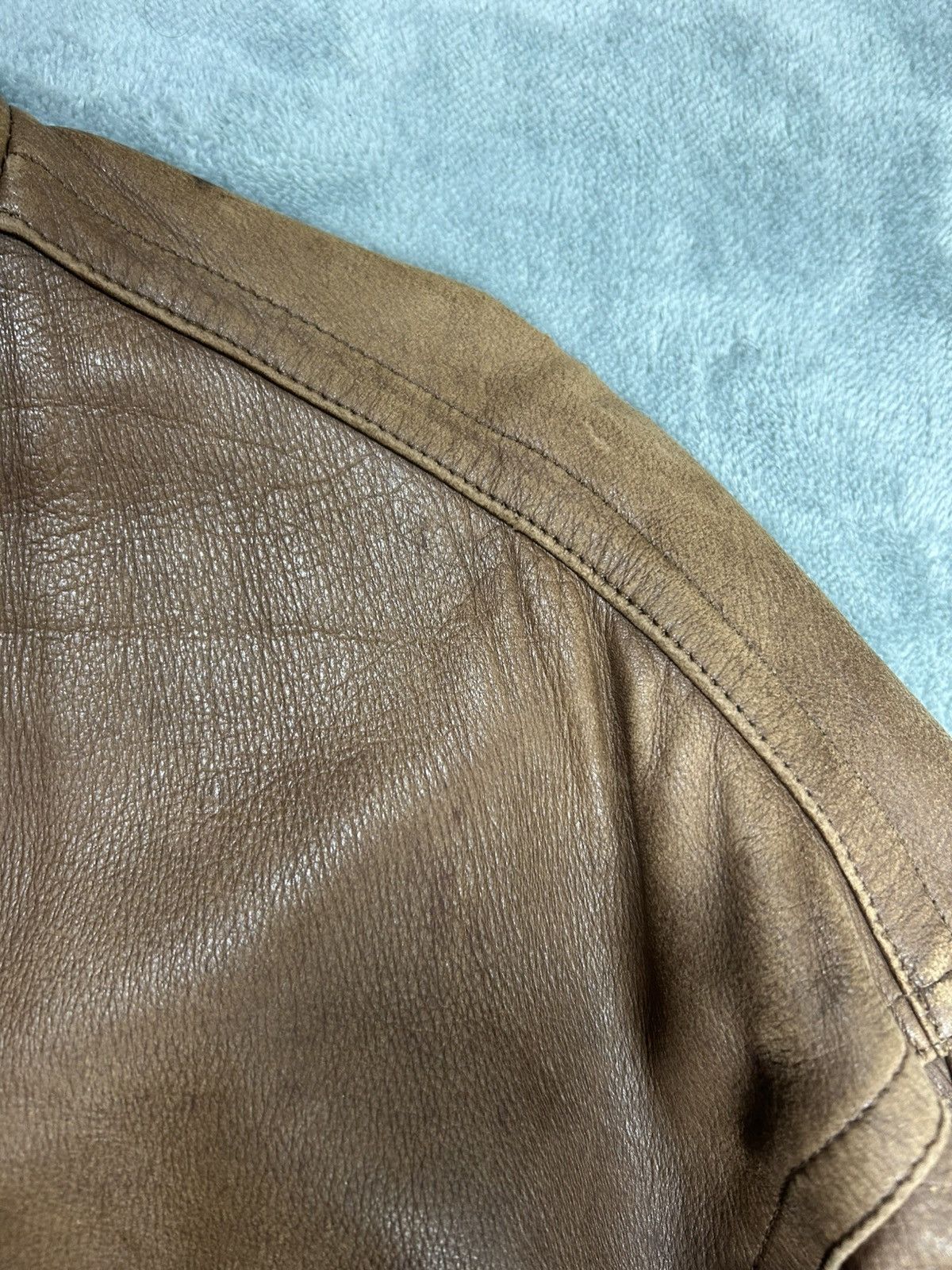 Issey Miyake Vintage Issey Miyake Bomber Leather Jacket. J0128 Size US L / EU 52-54 / 3 - 9 Thumbnail