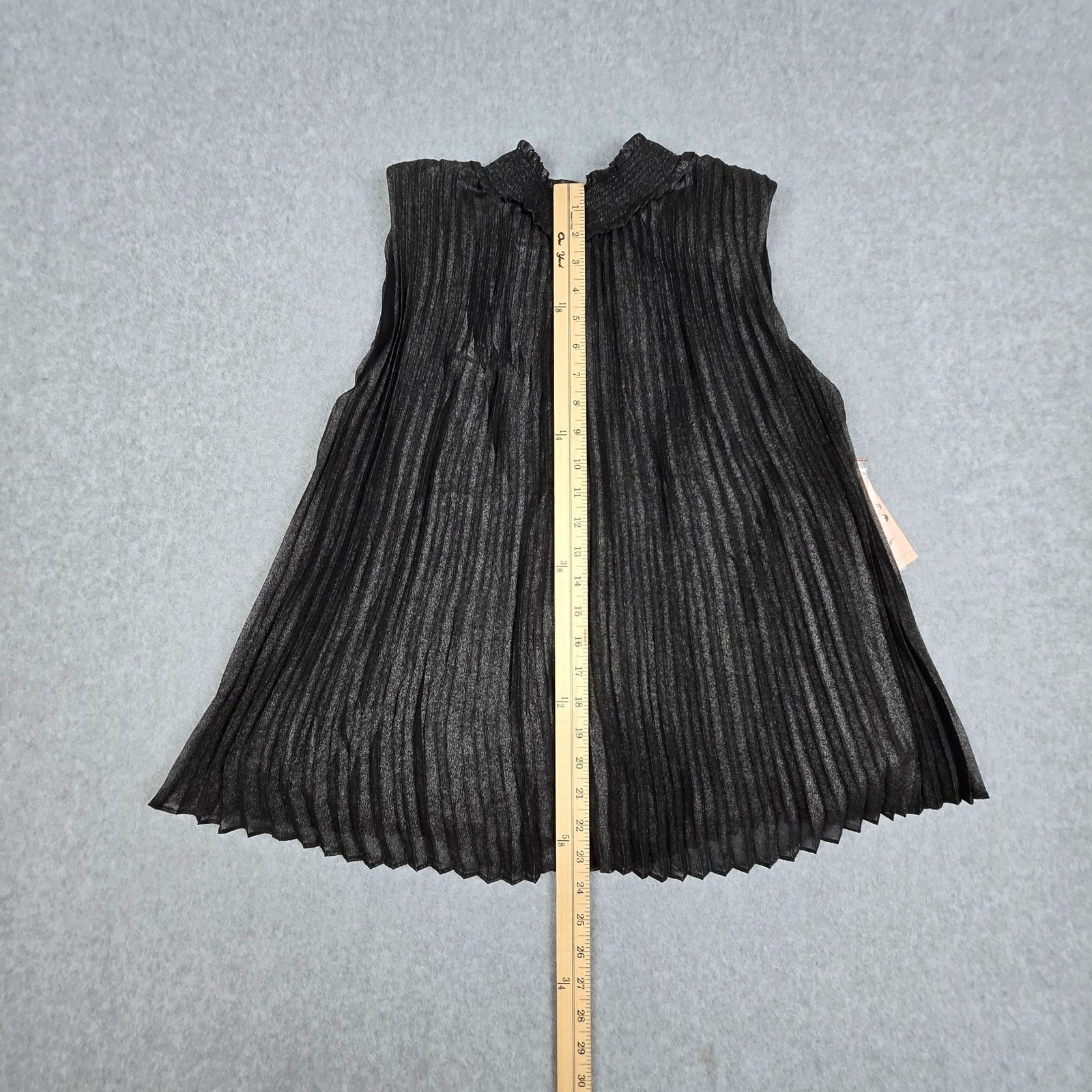 Nanette Lepore Nanette Lepore Medium Blk Sleeveless Accordion Pleat Blouse Size M / US 6-8 / IT 42-44 - 15 Thumbnail
