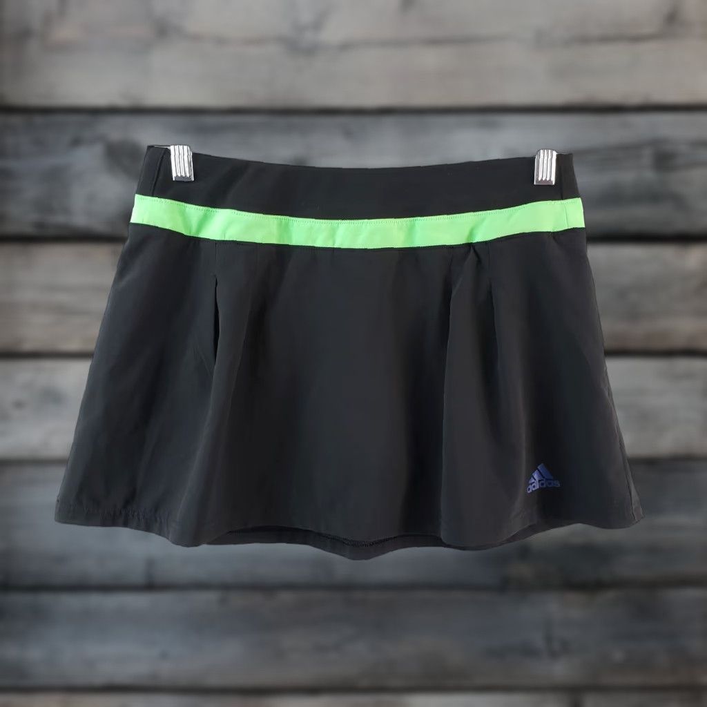 Adidas Adidas Womens Skort Pull On Black Green Small Size S Activewear Skort Womens Mens Girls Size ONE SIZE - 1 Thumbnail