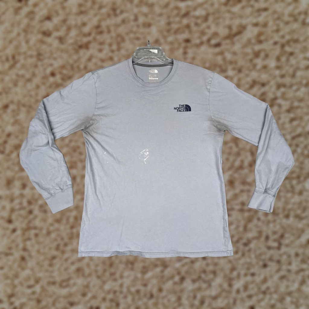 The North Face The North Face Mens Medium Gray Crew Neck Long Sleeve Box Logo Tagless Tee Size US M / EU 48-50 / 2 - 1 Thumbnail