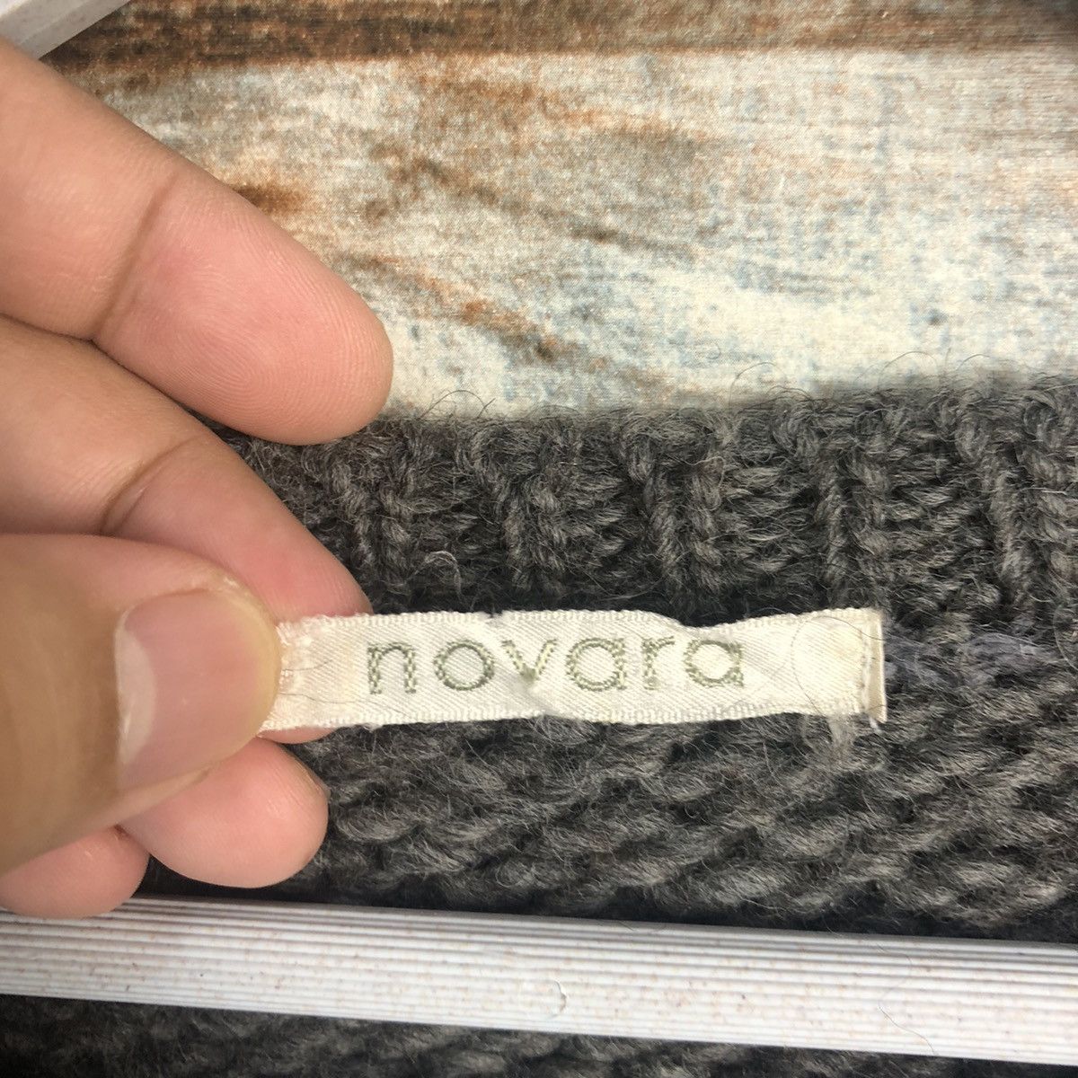 Homespun Knitwear × Japanese Brand Navara vintage Grey Patterned Cardigans Knitwear #A1461 Size S / US 4 / IT 40 - 9 Thumbnail