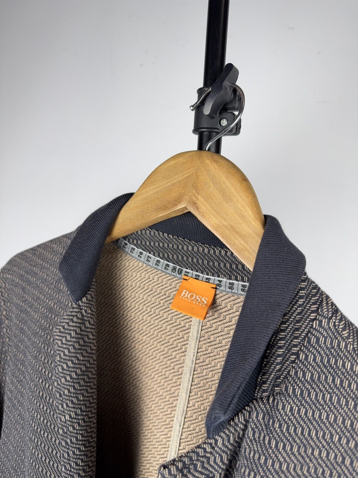 Hugo Boss Luxury 00s Hugo Boss Brown Jersey knit Blazer Jacket Size US L / EU 52-54 / 3 - 4 Thumbnail