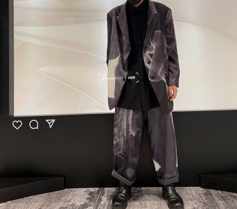 Yohji Yamamoto Yohji Yamamoto 23 SS purple silk nude women's blazer jacke Size US M / EU 48-50 / 2 - 8 Thumbnail