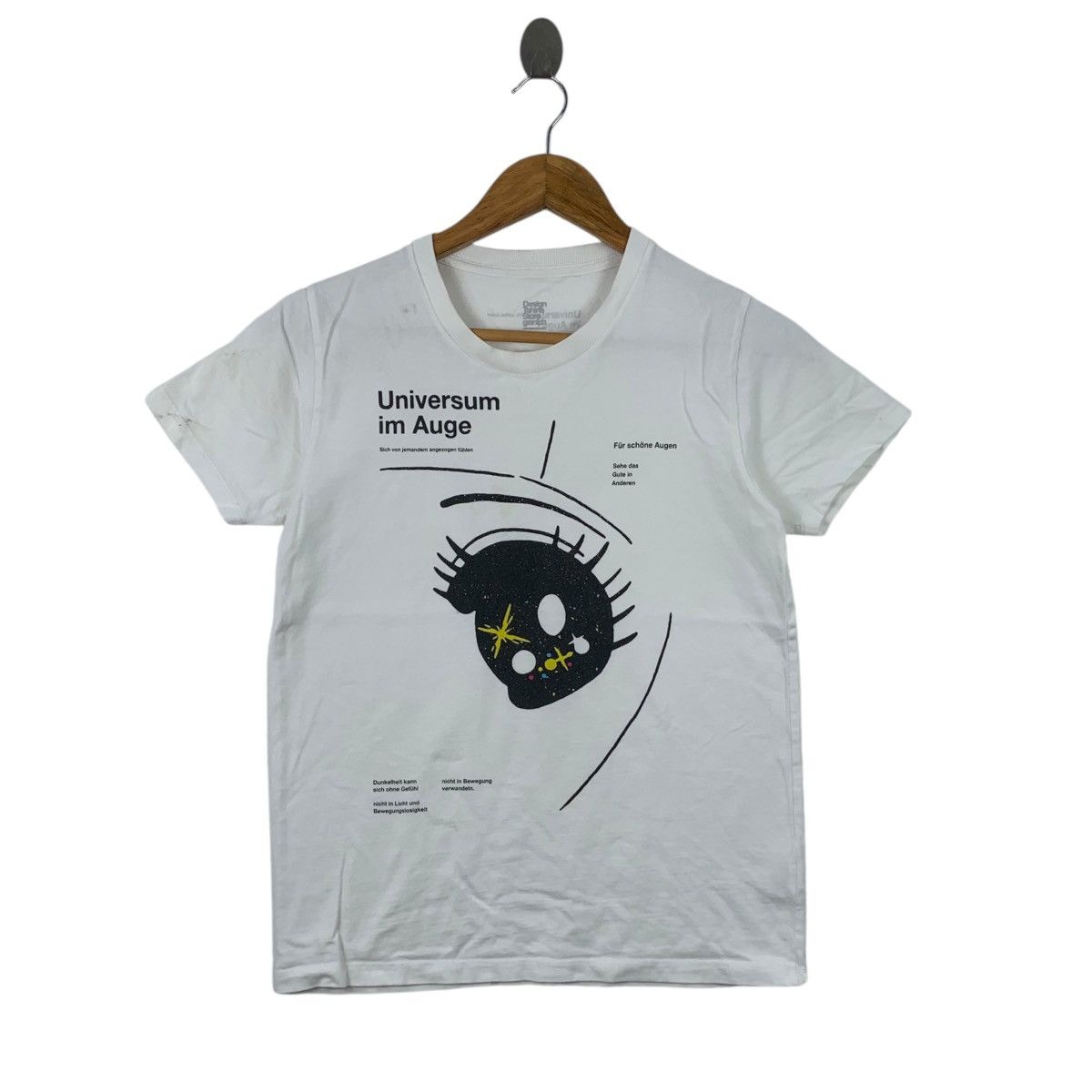 Vintage UNIVERSUM IM AUGE Stock Image Eyes Graniph Tee Shirt Top Size XS / US 0-2 / IT 36-38 - 1 Thumbnail