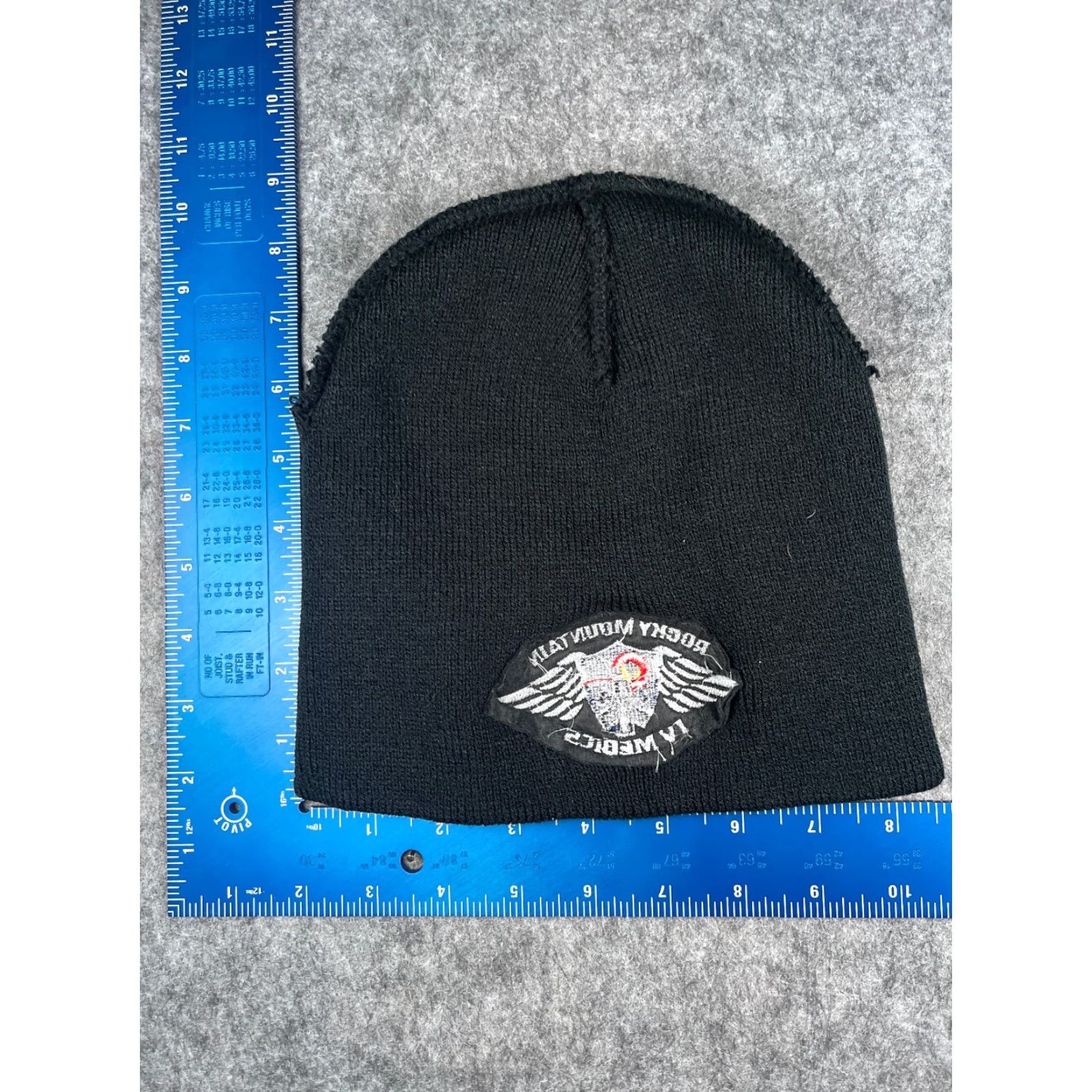Vintage Rocky Mountain IV Medics Beanie Adult One Size Black Knit Embroidered Acrylic Size ONE SIZE - 5 Thumbnail