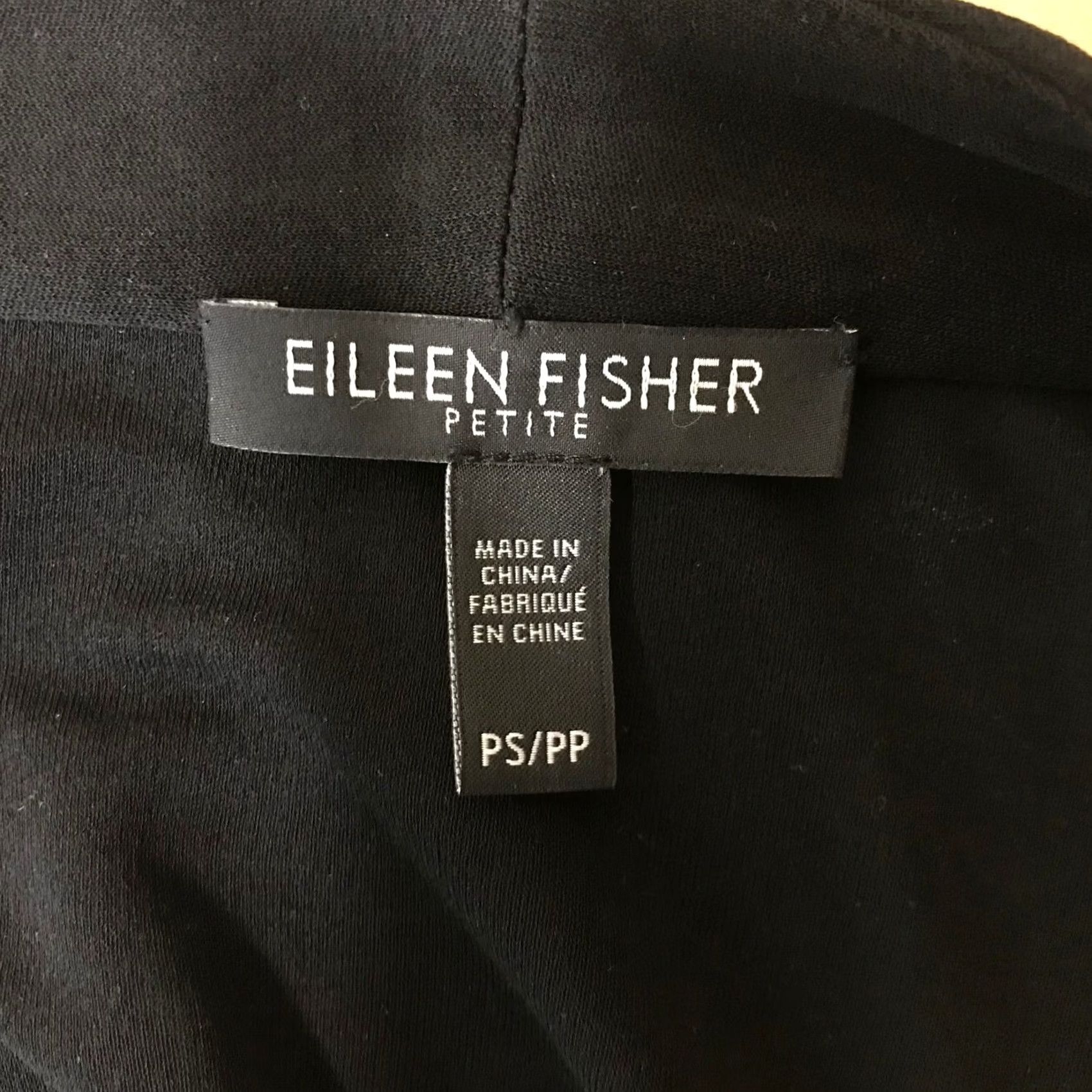 Eileen Fisher Eileen Fisher Petite Black V-Neck Long Sleeve Jersey Wrap Top PS Size S / US 4 / IT 40 - 7 Thumbnail