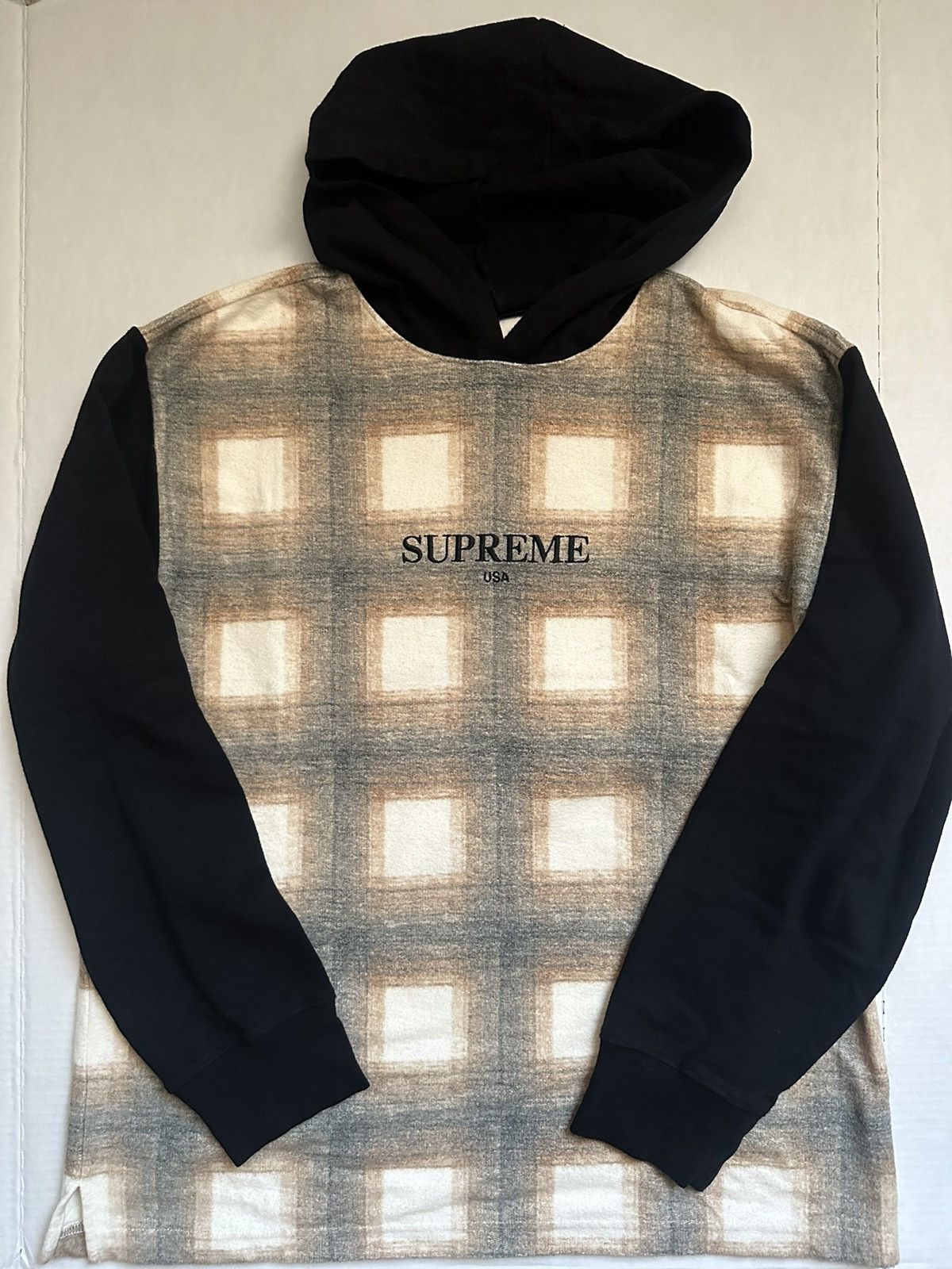 Supreme Supreme shadow plaid long sleeve hoody shirt brown FW17 | Grailed