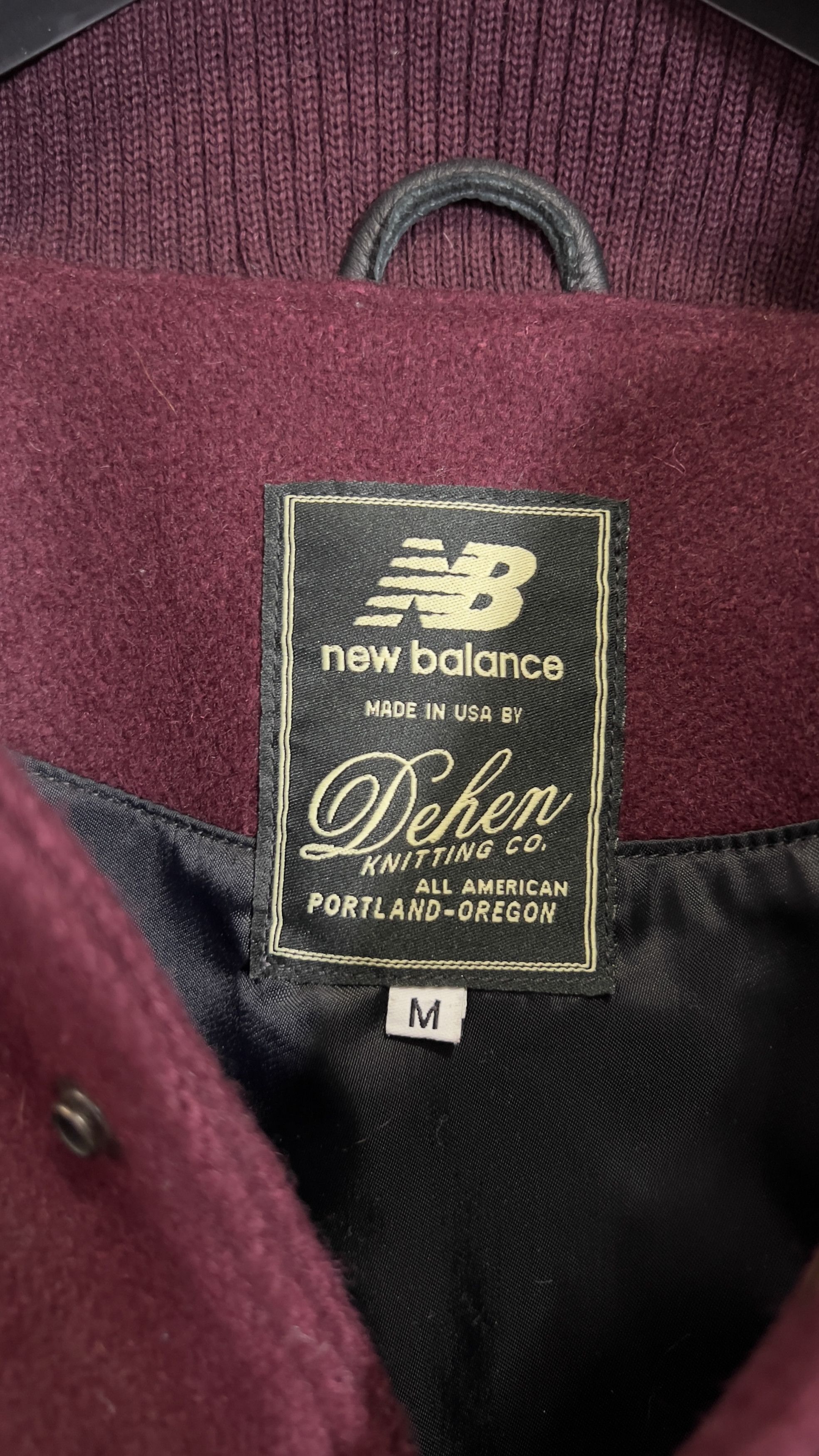 Dehen 1920 New Balance x Dehen 1920 Varsity Jacket Wool Maroon Size US M / EU 48-50 / 2 - 2 Thumbnail