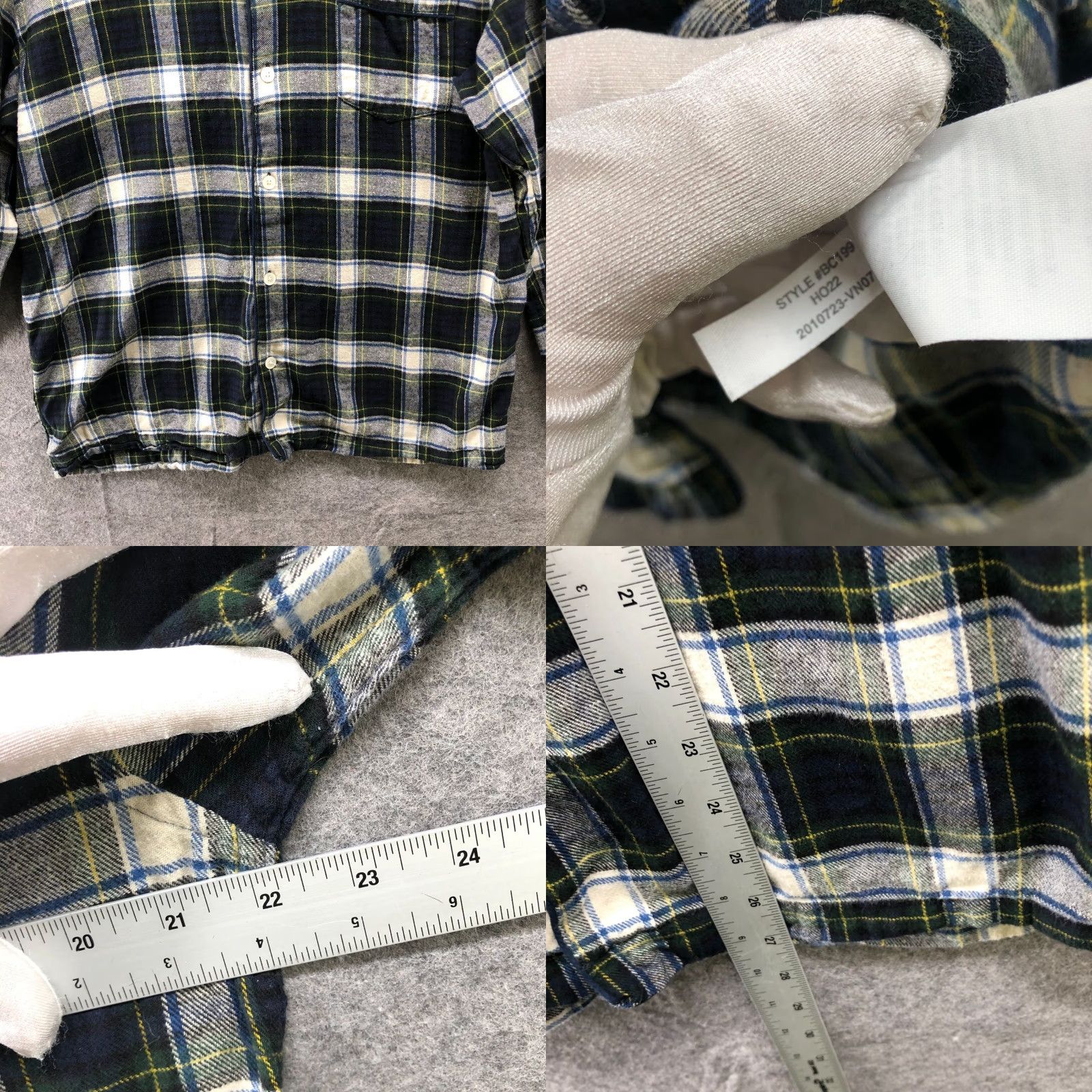 J.Crew J. Crew Flannel Pajama Shirt Mens M Green Scotch Tartan Plaid Cotton Button-Up Size US M / EU 48-50 / 2 - 8 Thumbnail