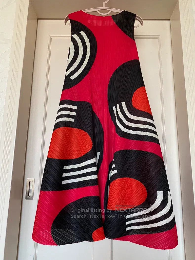 Issey Miyake Issey Miyake Red Dress Size S / US 4 / IT 40 - 4 Thumbnail