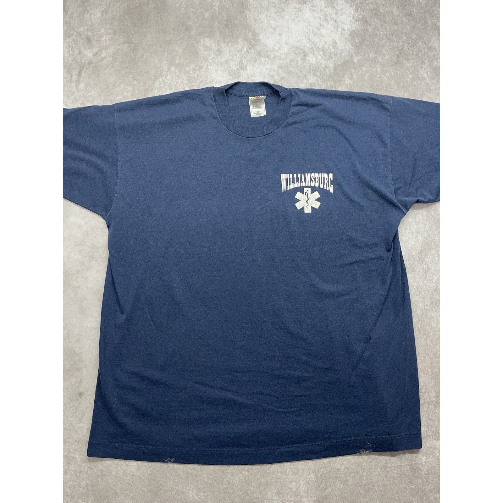 Fruit Of The Loom Vtg 90s FDNY EMS Staff T-Shirt XXL XL Single Stitch Williams Size US XL / EU 56 / 4 - 4 Thumbnail
