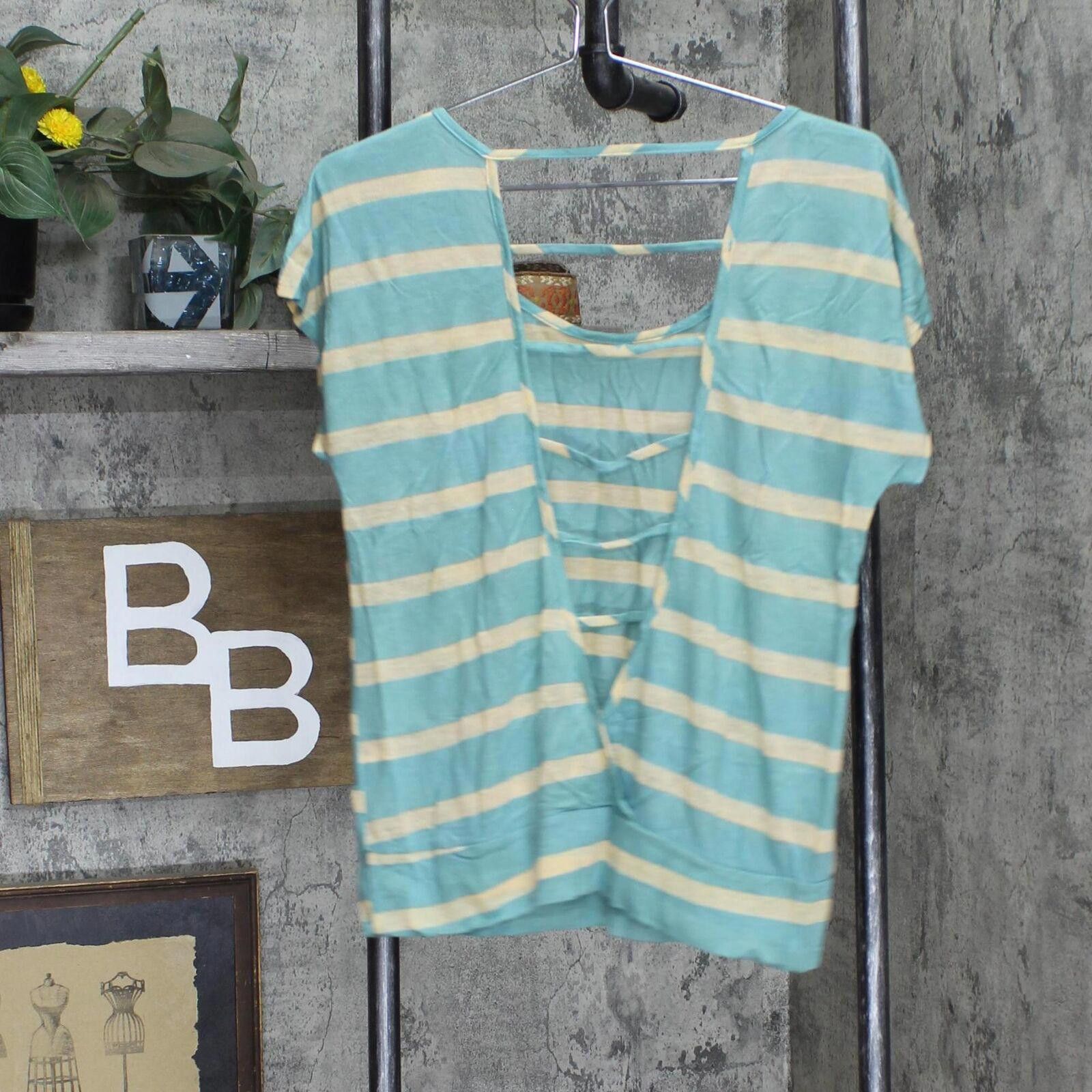 Designer Threads Back Strappy Unlined Shirt Top Blue Green / Brown L Size L / US 10 / IT 46 - 2 Thumbnail