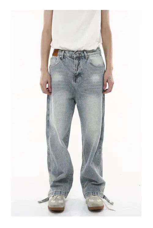 Other Vintage simple style distressed washed loose jeans Size US 32 / EU 48 - 1 Thumbnail