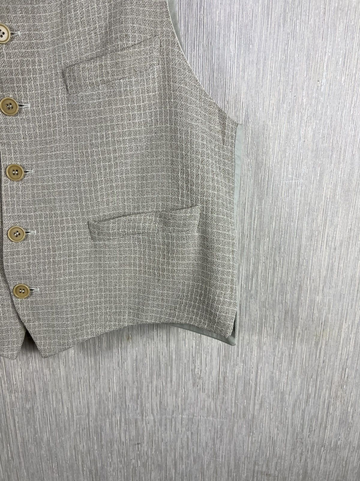 Emporio Armani Vintage 90s Emporio Armani archival linen suit vest Size 48R - 5 Thumbnail