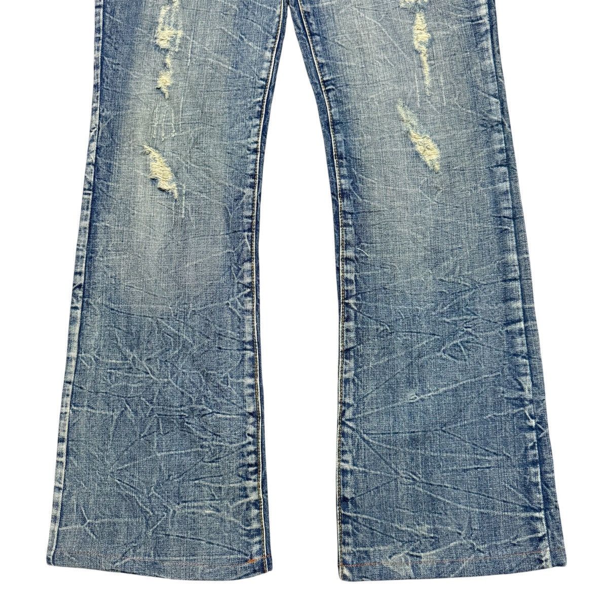 semanticdesign Semantic Design Acid Wash Distressed Denim Flare Jeans Size US 32 / EU 48 - 6 Thumbnail