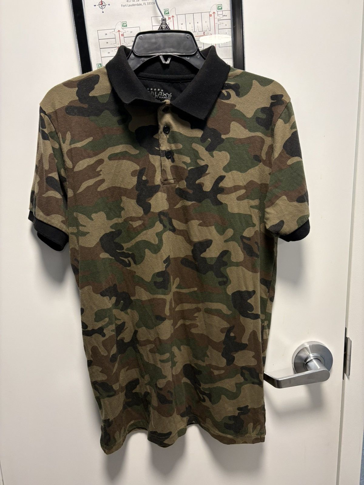 Other Galaxy by Harvic Green Brown Black Camouflage Polo Size M Size US M / EU 48-50 / 2 - 1 Thumbnail