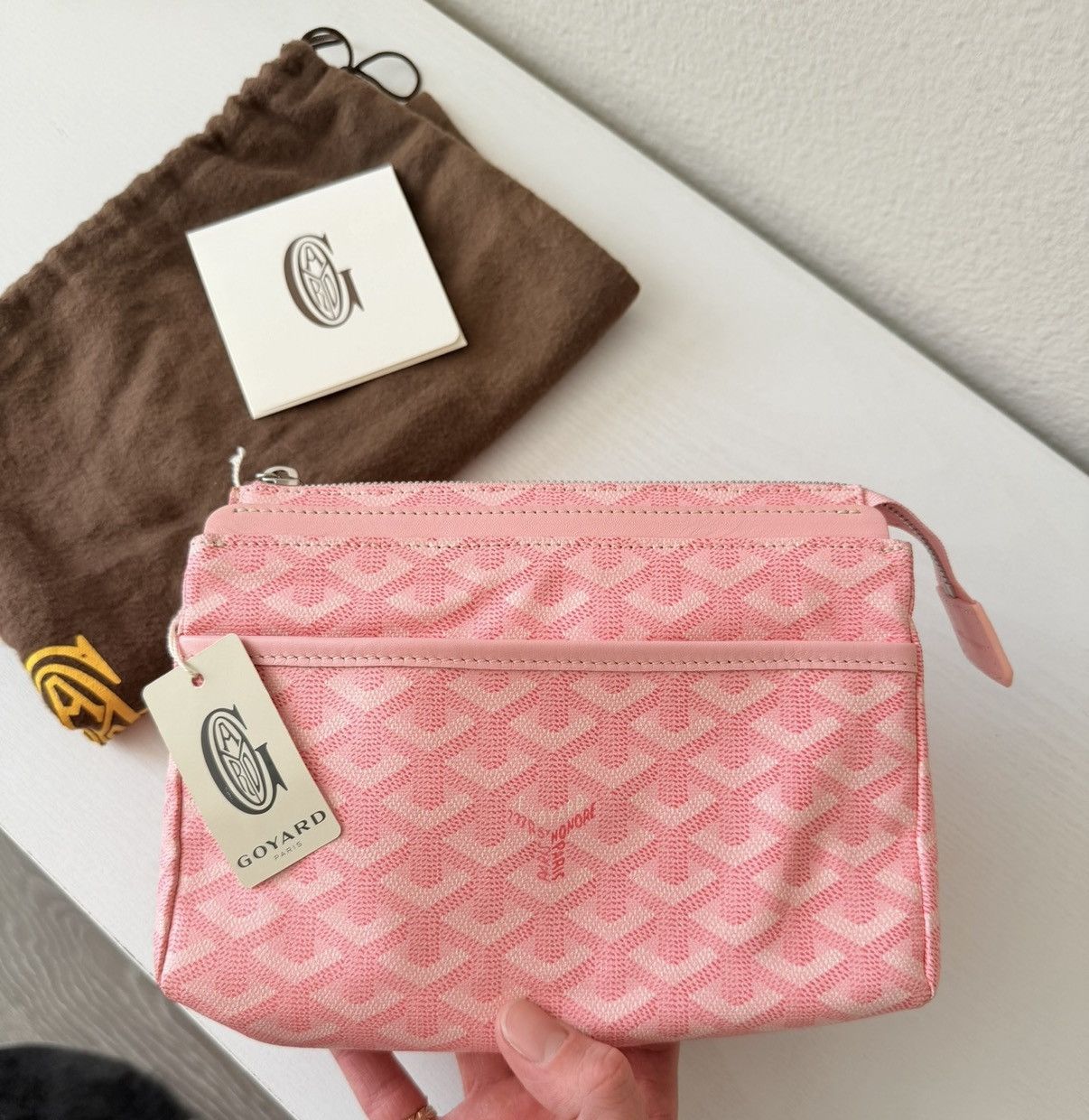 Goyard Goyard Pink Clutch Bag Rare Mirror PM Toiletry Sakura Pearl Size ONE SIZE - 2 Thumbnail