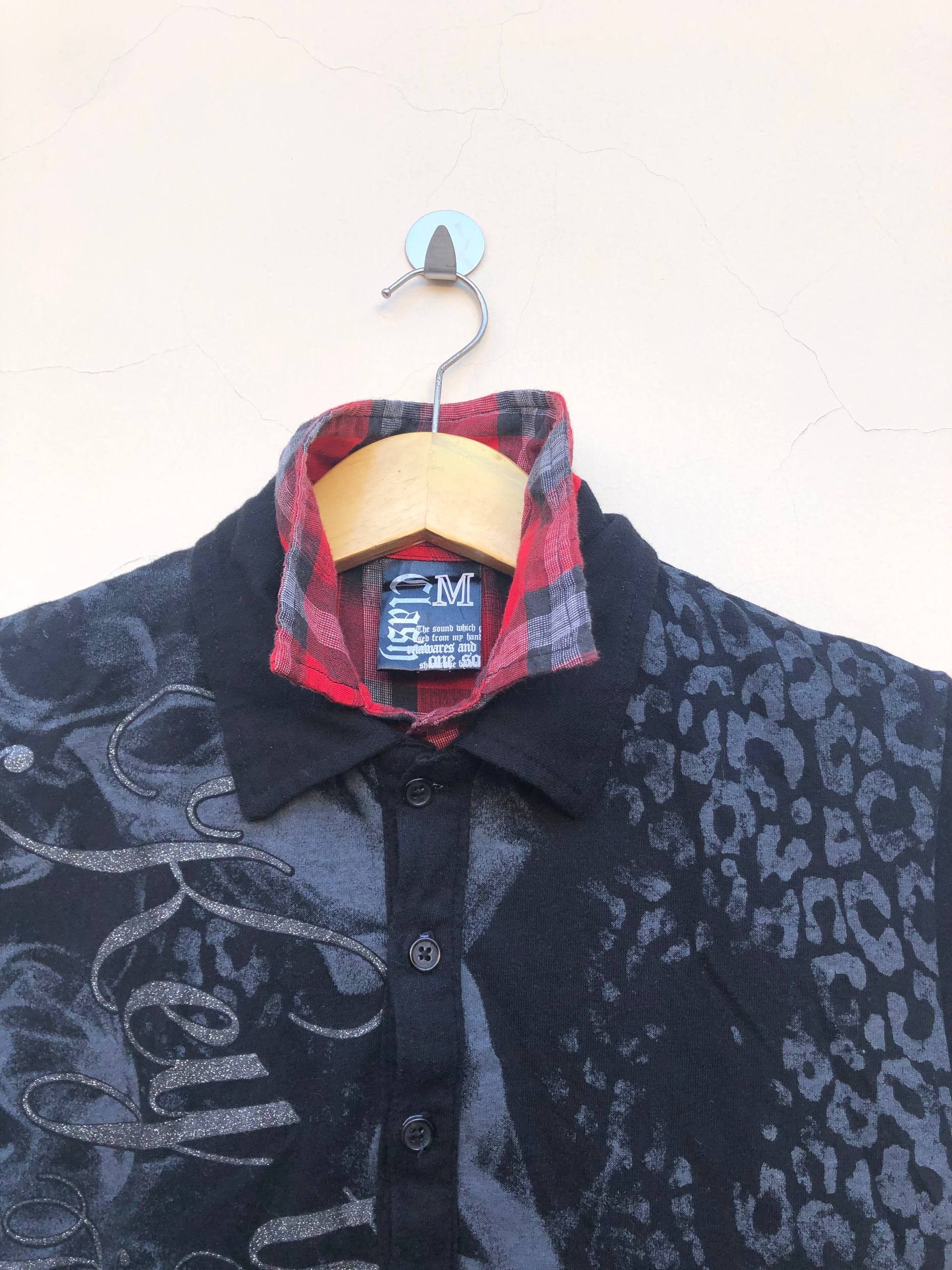 If Six Was Nine Double Collar Layer poem Clash Vkei Style Y2k Size US S / EU 44-46 / 1 - 3 Thumbnail