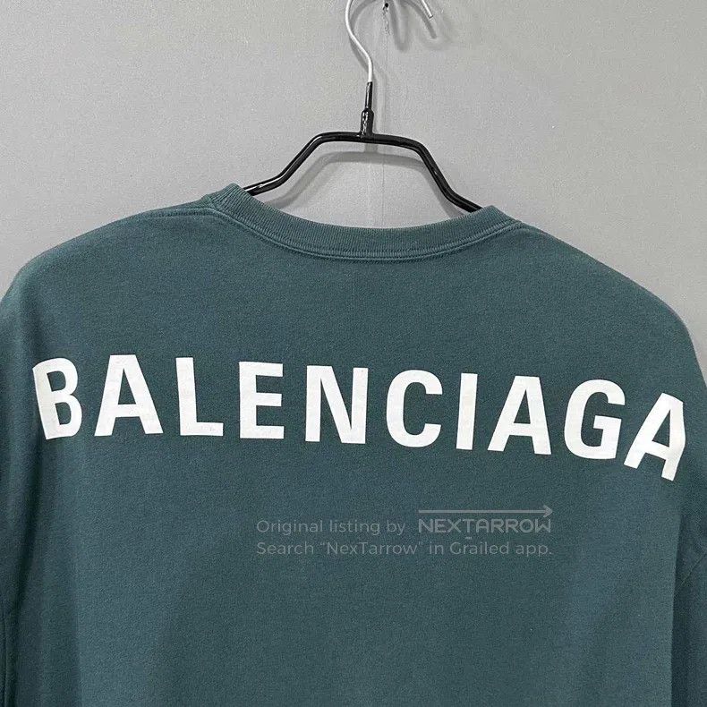 Balenciaga Balenciaga Dark Green Back Logo Short Sleeve Size US M / EU 48-50 / 2 - 4 Thumbnail