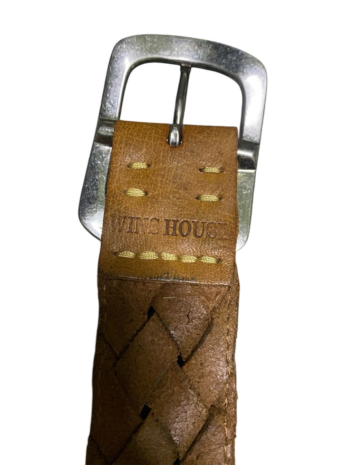 Japanese Brand Belt Leather WINS HOUSE Size 42 - 5 Thumbnail