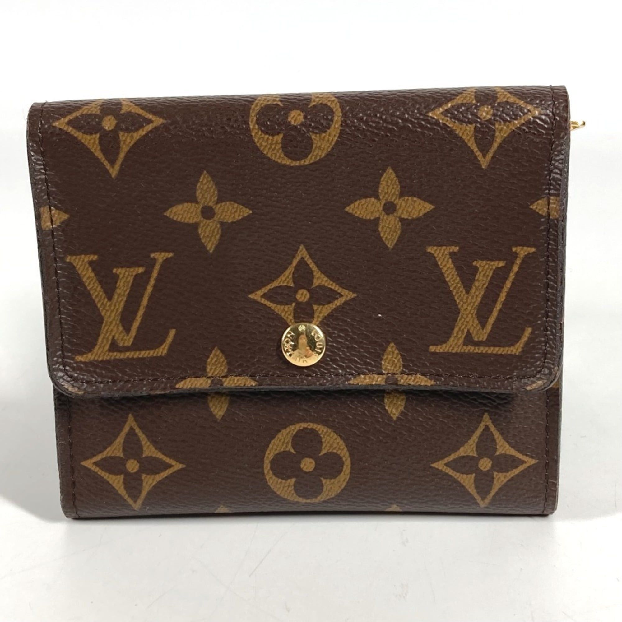 Louis Vuitton LOUIS VUITTON M60402 Monogram Portefeuille Anais Compact Wallet, Flap Trifold Canvas, Women's, Brown Size ONE SIZE - 1 Thumbnail