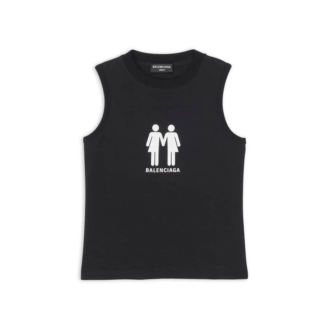 o1w1db10425 Pride 22 Fitted Tank Top in Black