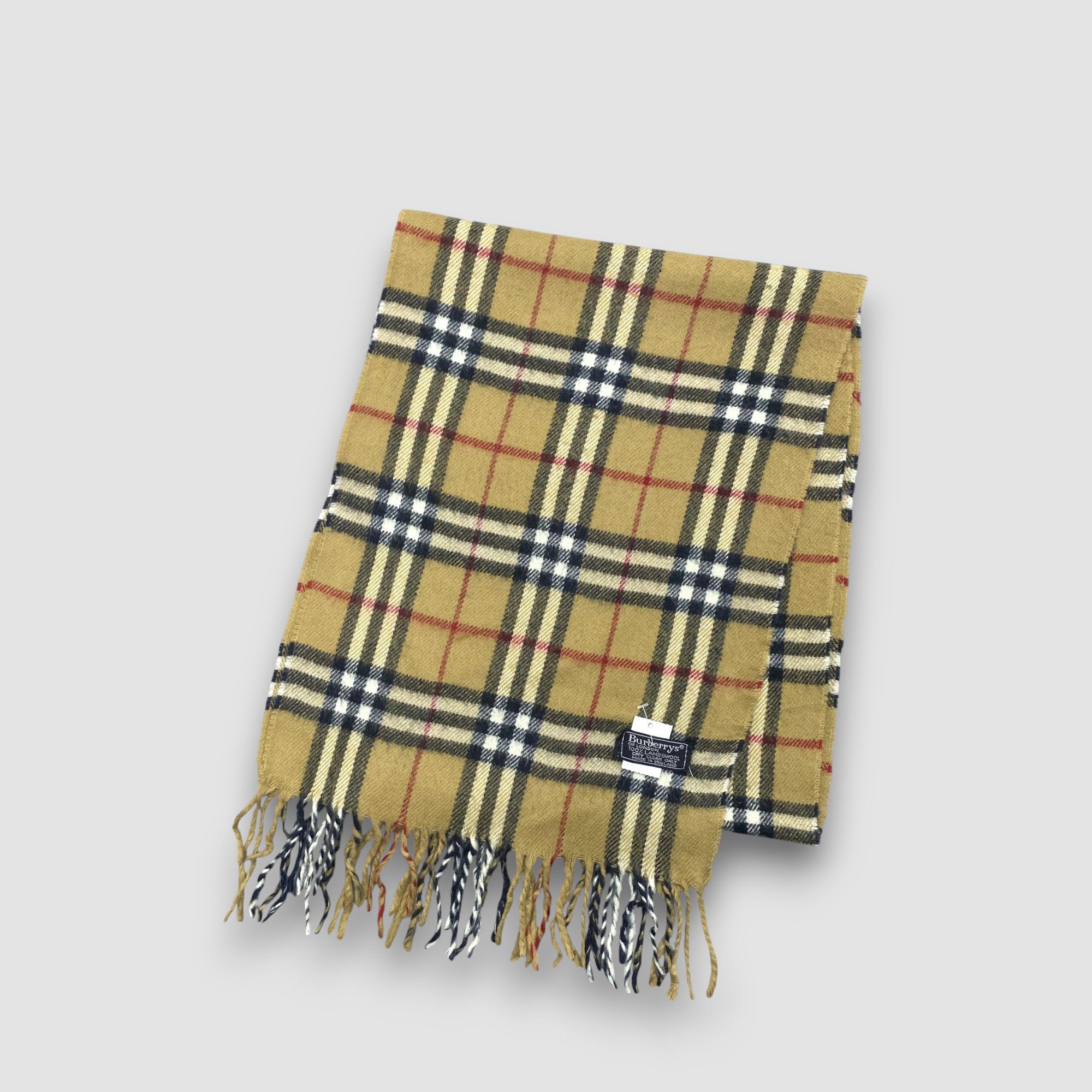 Burberry Vintage Burberry Scarf Muffler Wool Check Plaid Scarves Size ONE SIZE - 3 Thumbnail