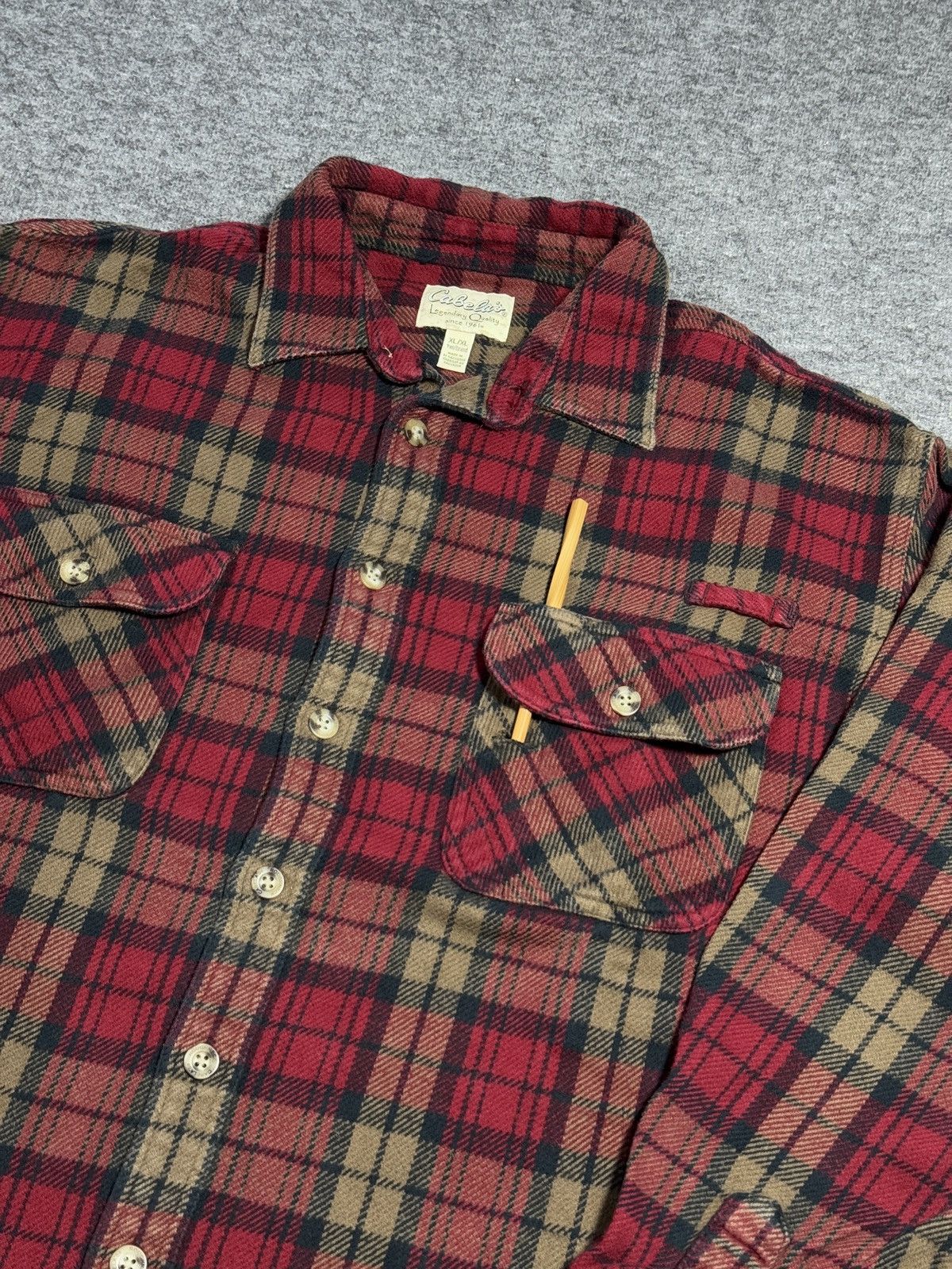 Flannel vintage flannel Cabelas plaid shirt checkered 90s Y2K Size US XL / EU 56 / 4 - 6 Thumbnail