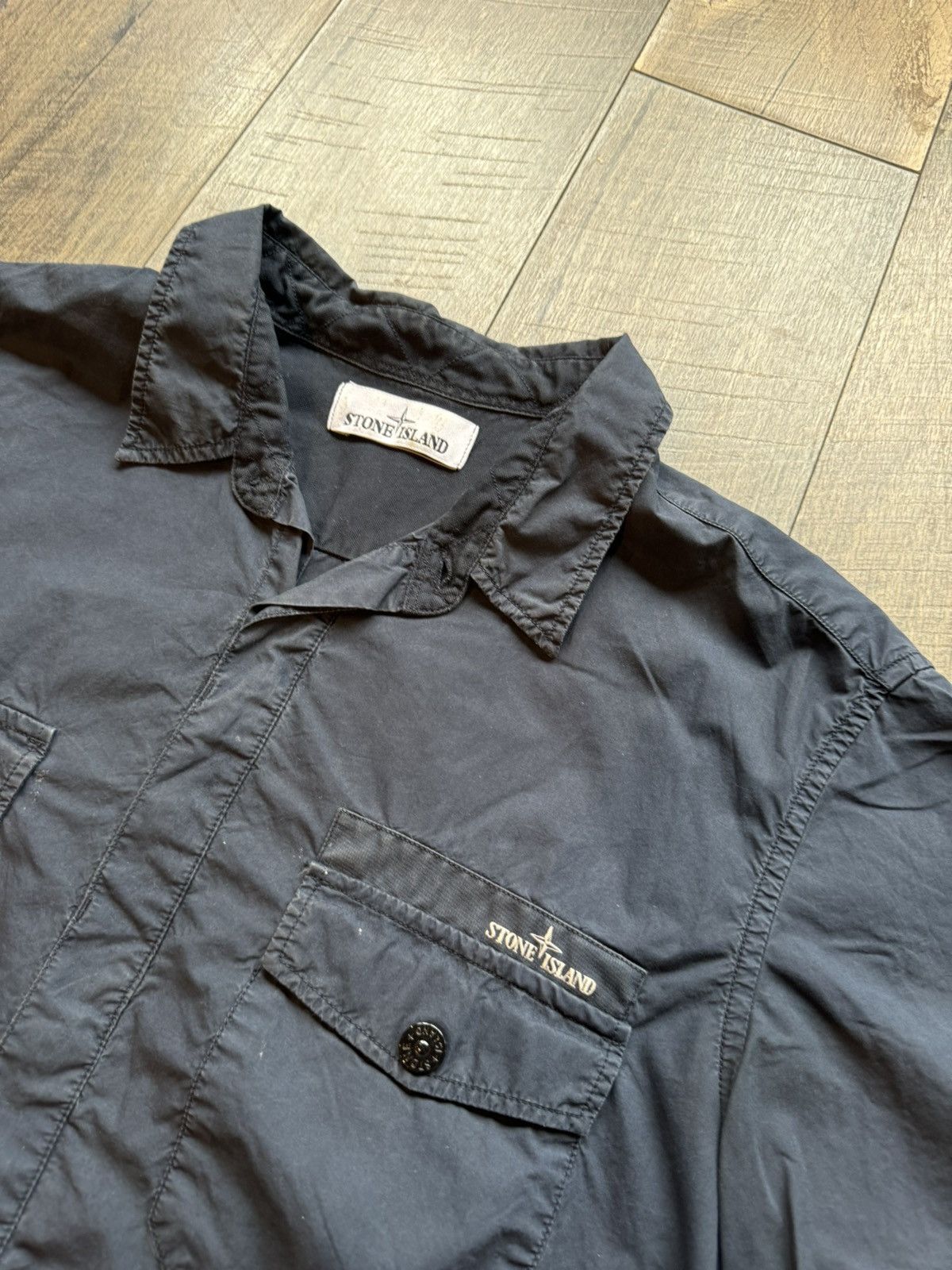 Stone Island Stone Island Navy Short Sleeve Button Up Shirt - Medium Size US M / EU 48-50 / 2 - 3 Thumbnail